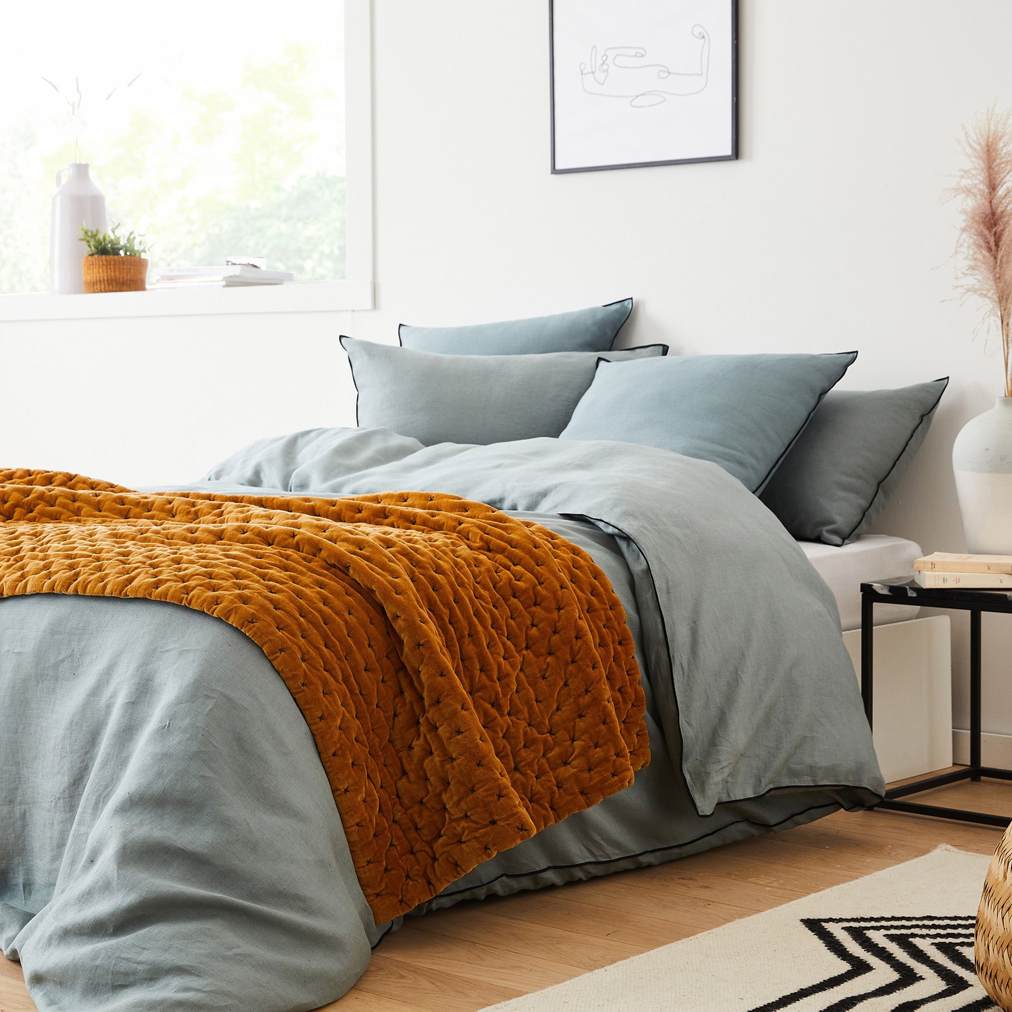 MALO - Linen quilt MADURA Yellow