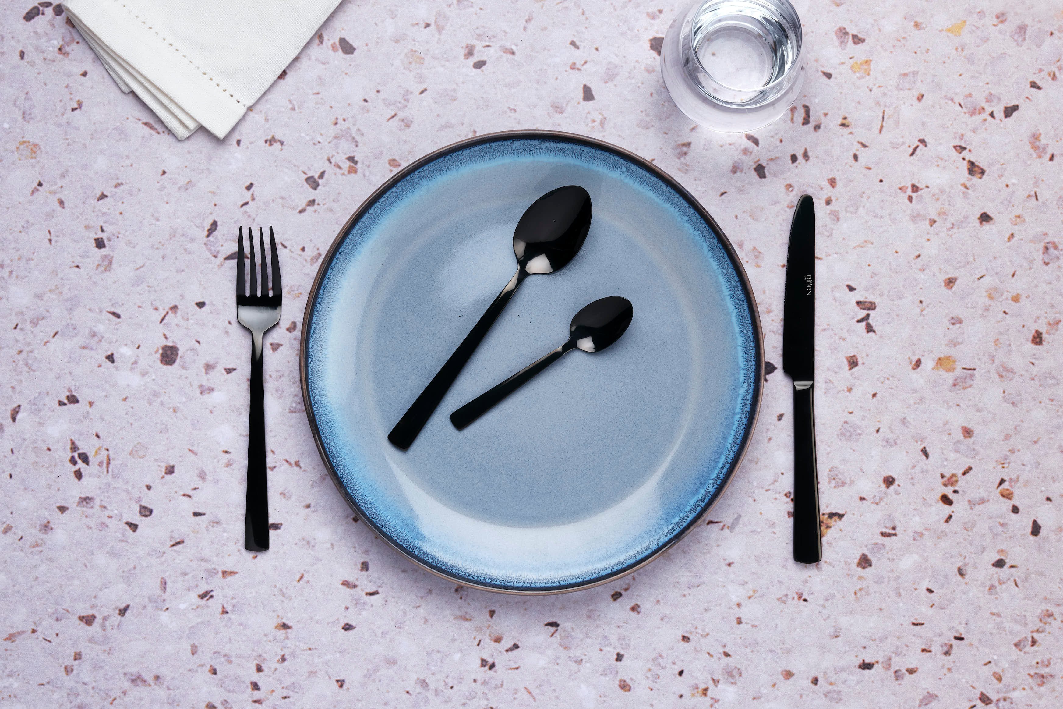 Set of 6 Telmo teaspoons - silver BJORN Black