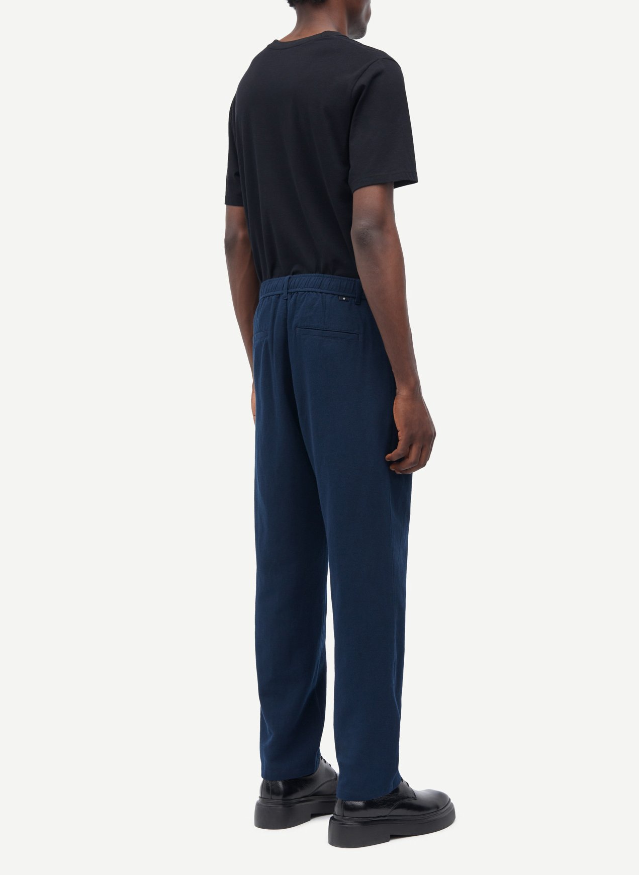 Straight wool trousers SAMSOE SAMSOE Blue