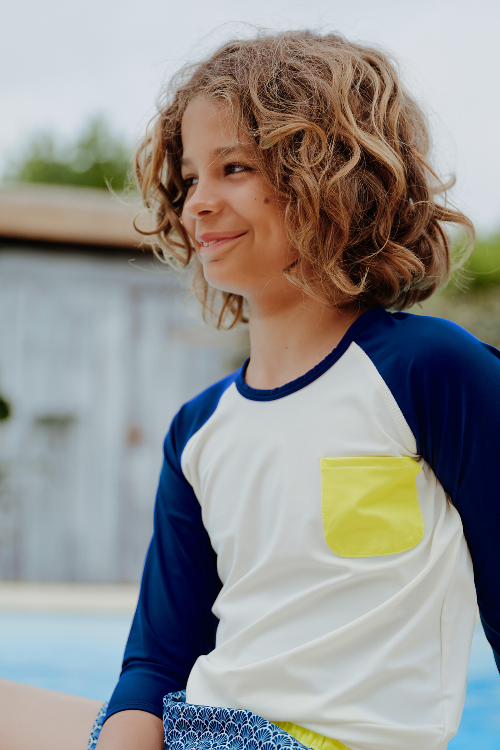 Top anti-UV - Happy Holidays Girl GILI'S White