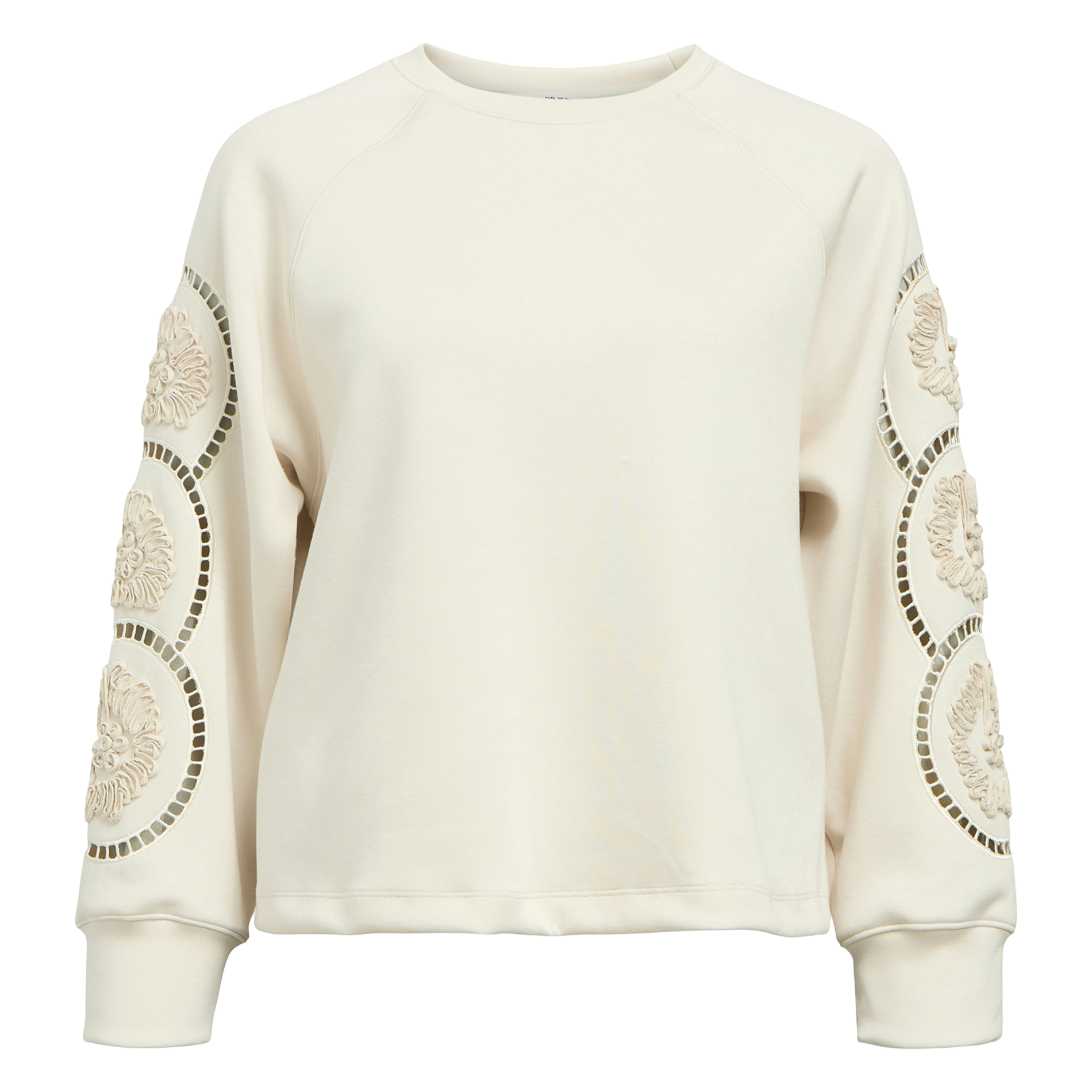 Straight sweatshirt in mixed recycled fibers OBJECT Beige