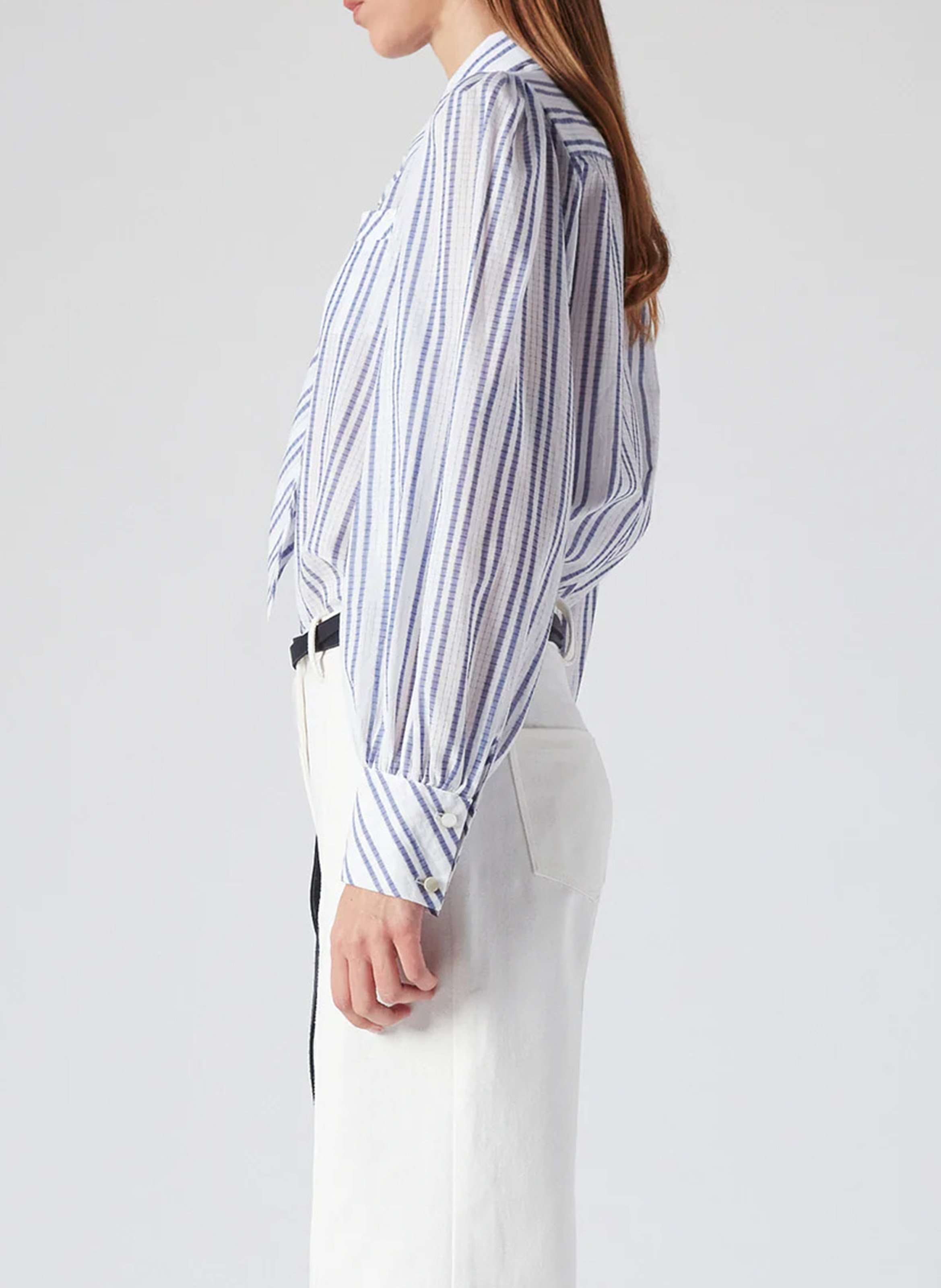 Chemise col classique en coton THE LABEL EDITION Bleu