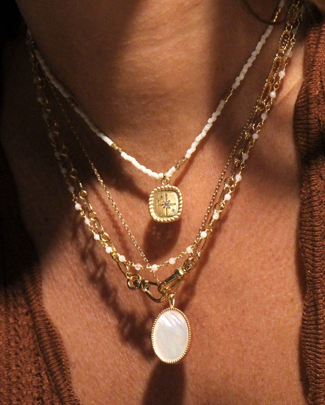 Miyuki eye necklace NILAI Golden