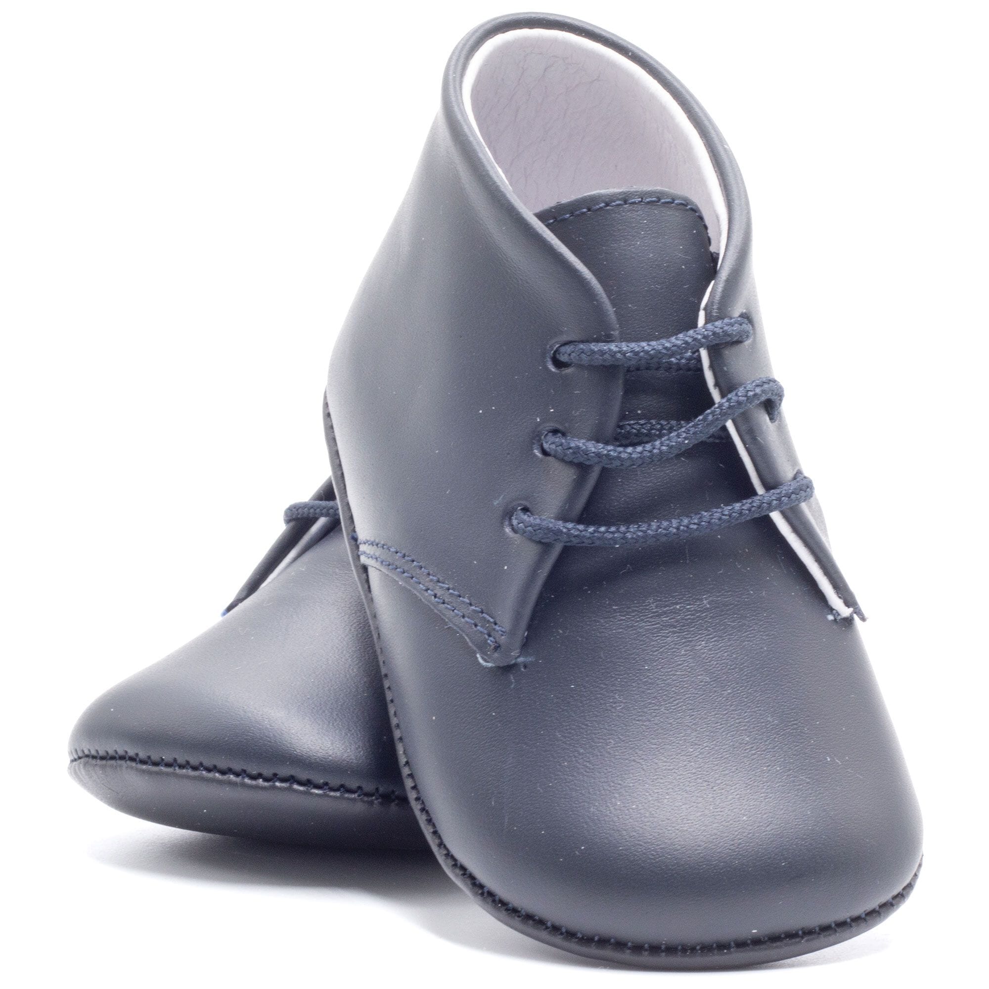 Soft leather baby booties Boni & Sidonie Blue