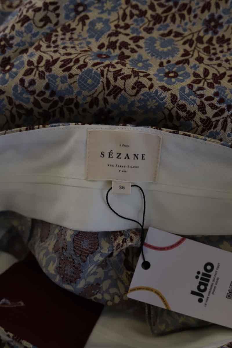 Multicolored straight pants SEZANE - Seconde main Multicolored