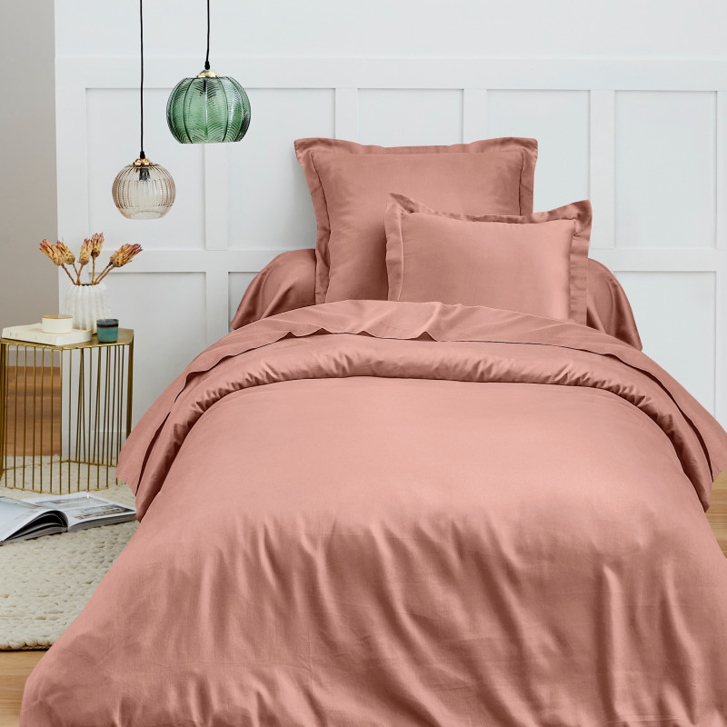 140 x 200 cm "premium" duvet cover for single bed COTON PUR Pink