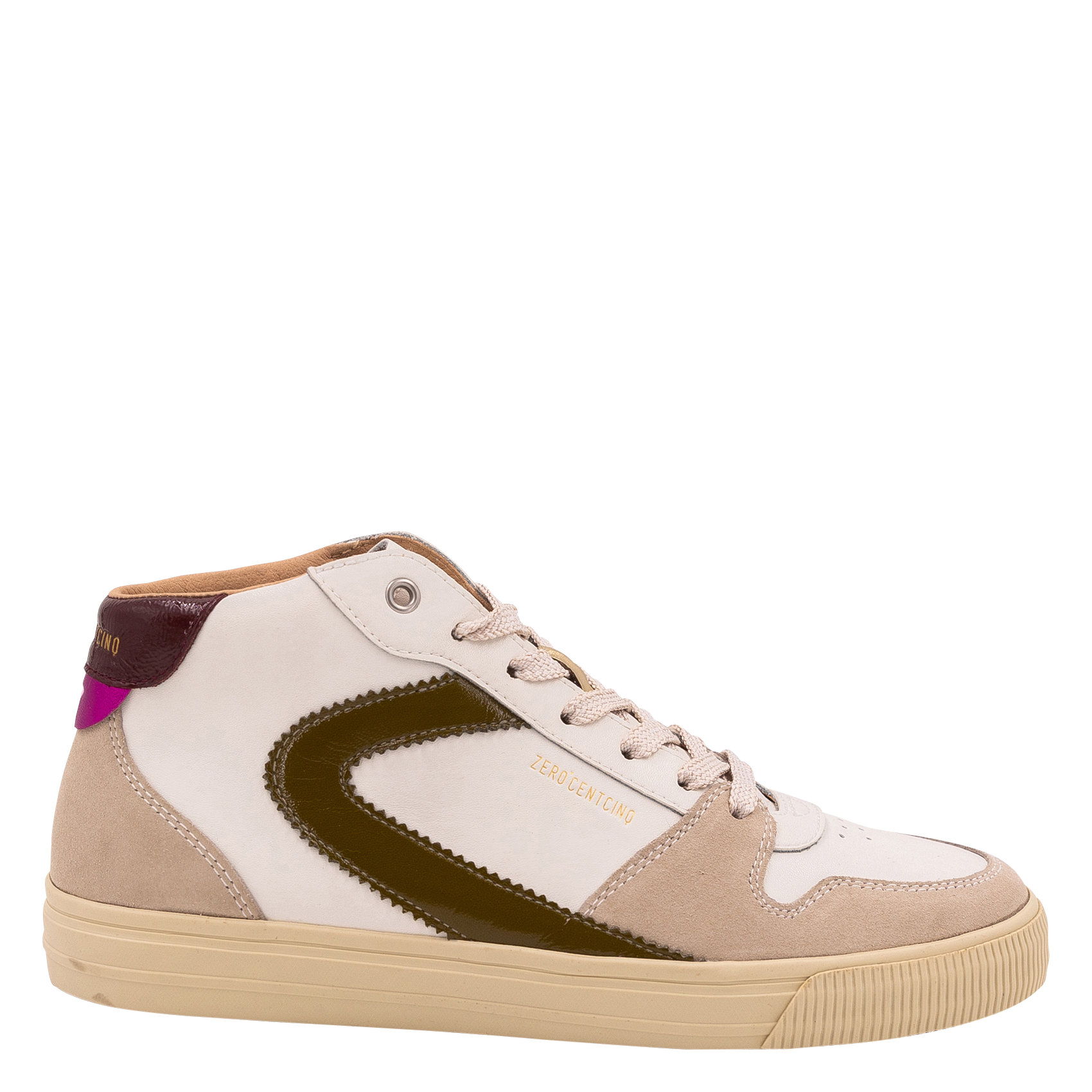 Baskets montantes en cuir 0'105 Prune