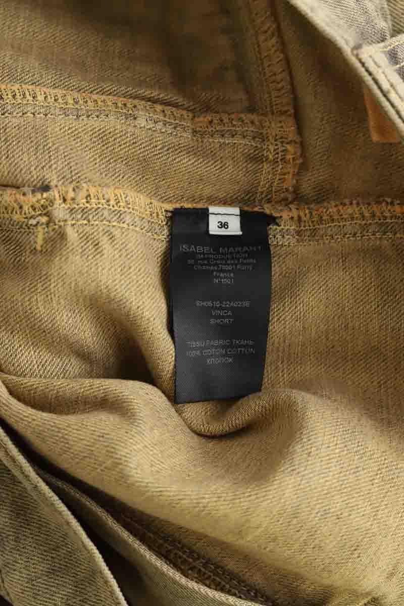 Cotton mini shorts ISABEL MARANT ÉTOILE - SECONDE MAIN Beige