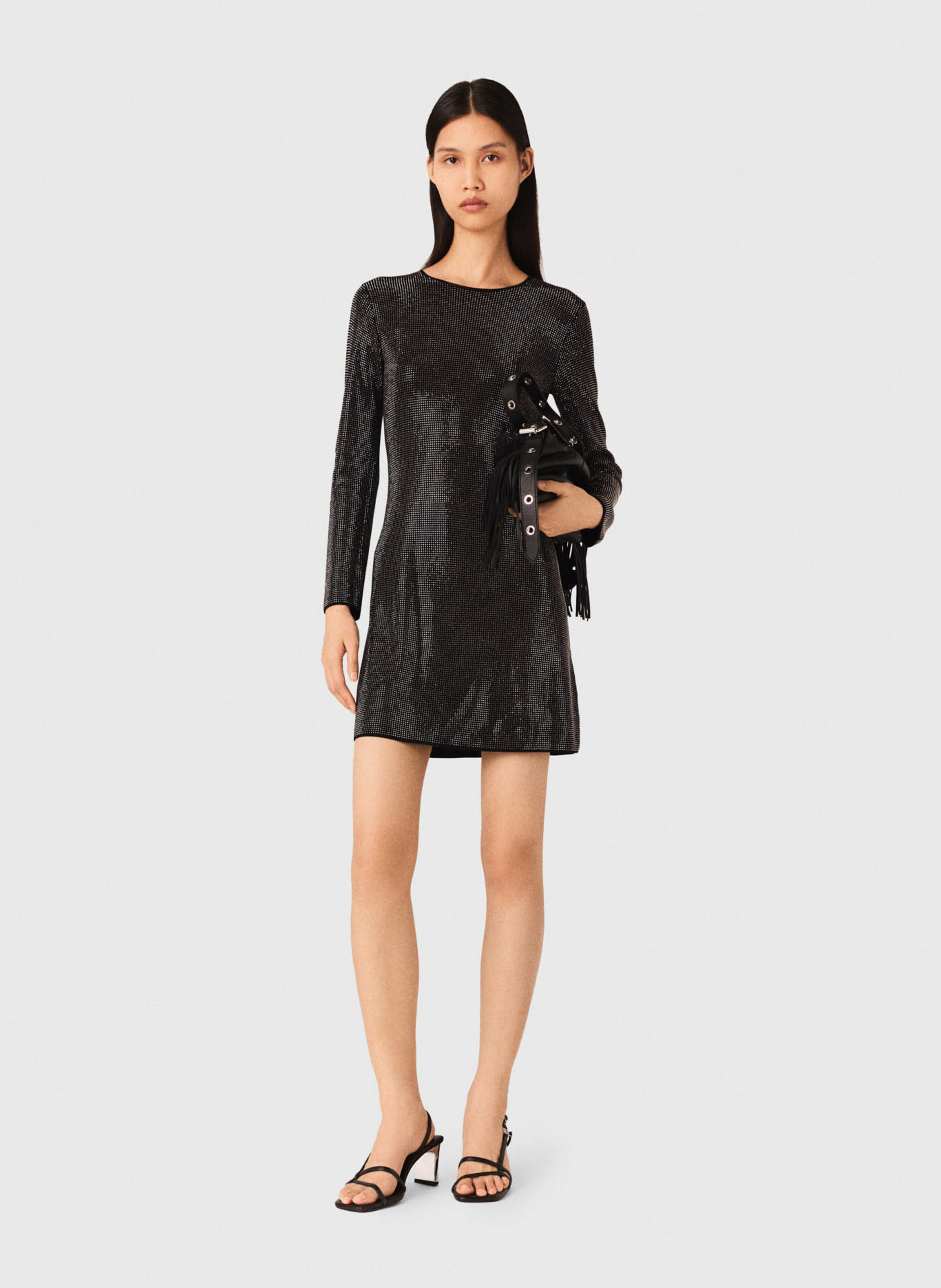 Sequined short dress MAJE Black