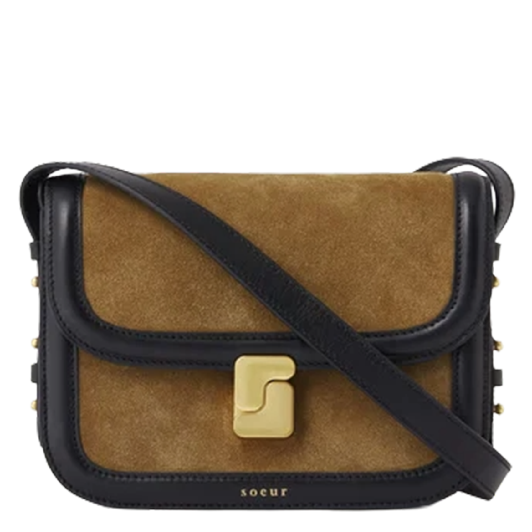 Dori leather shoulder bag SOEUR Brown