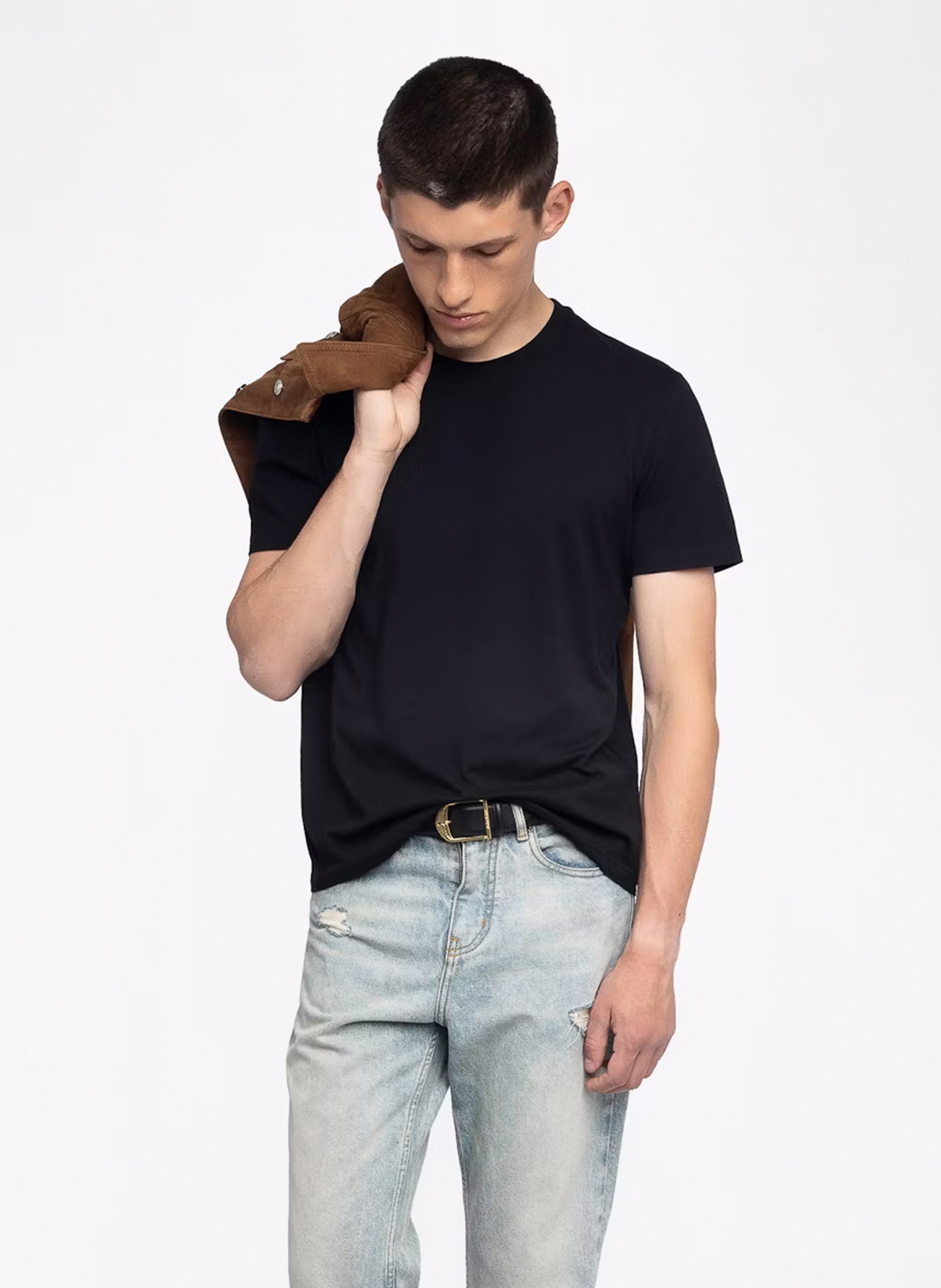 Tee-shirt droit en coton sérigraphié ZADIG&amp;VOLTAIRE Noir