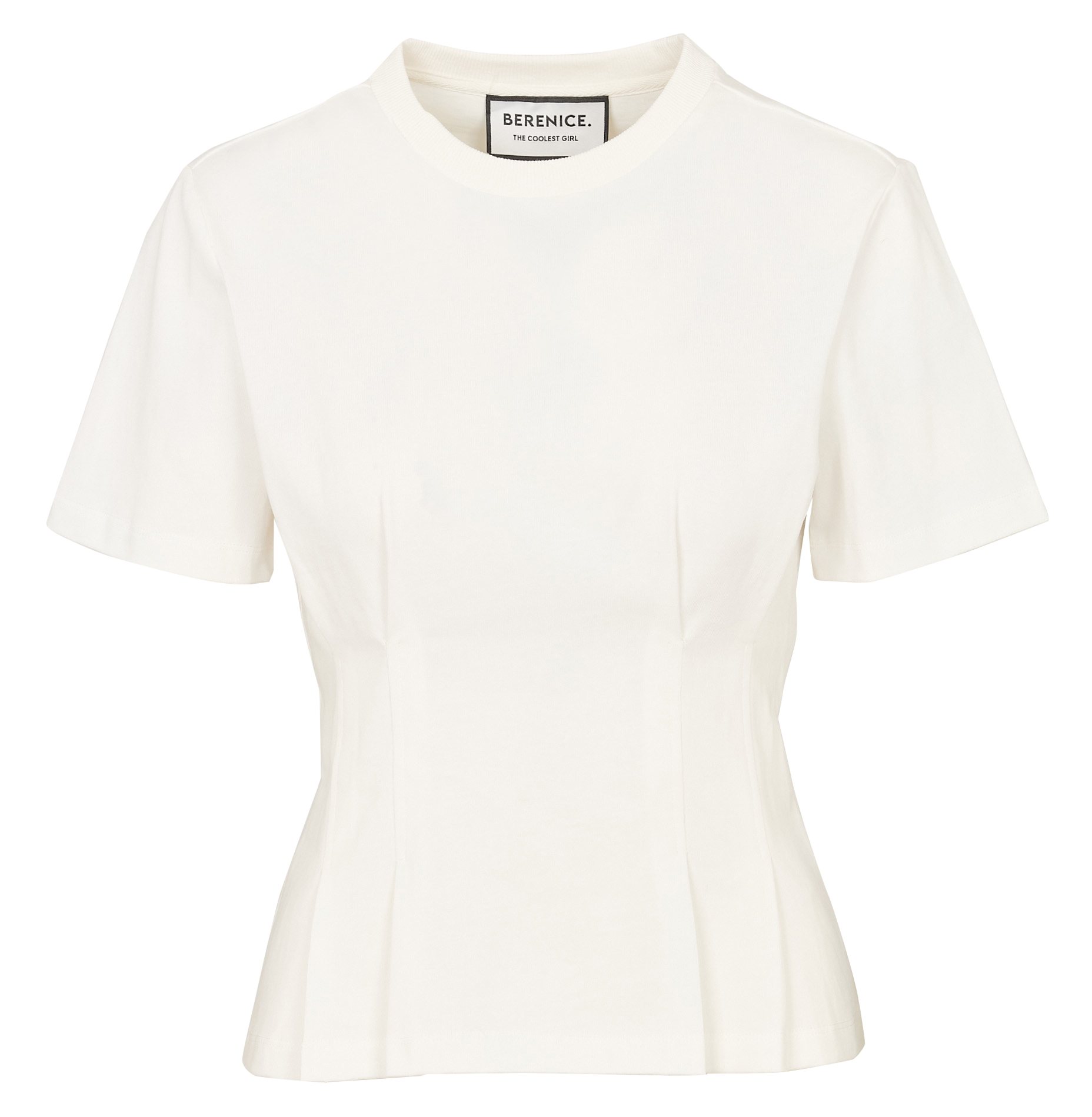 Baumwoll-Pullover mit Rundhalsausschnitt BERENICE Weiss