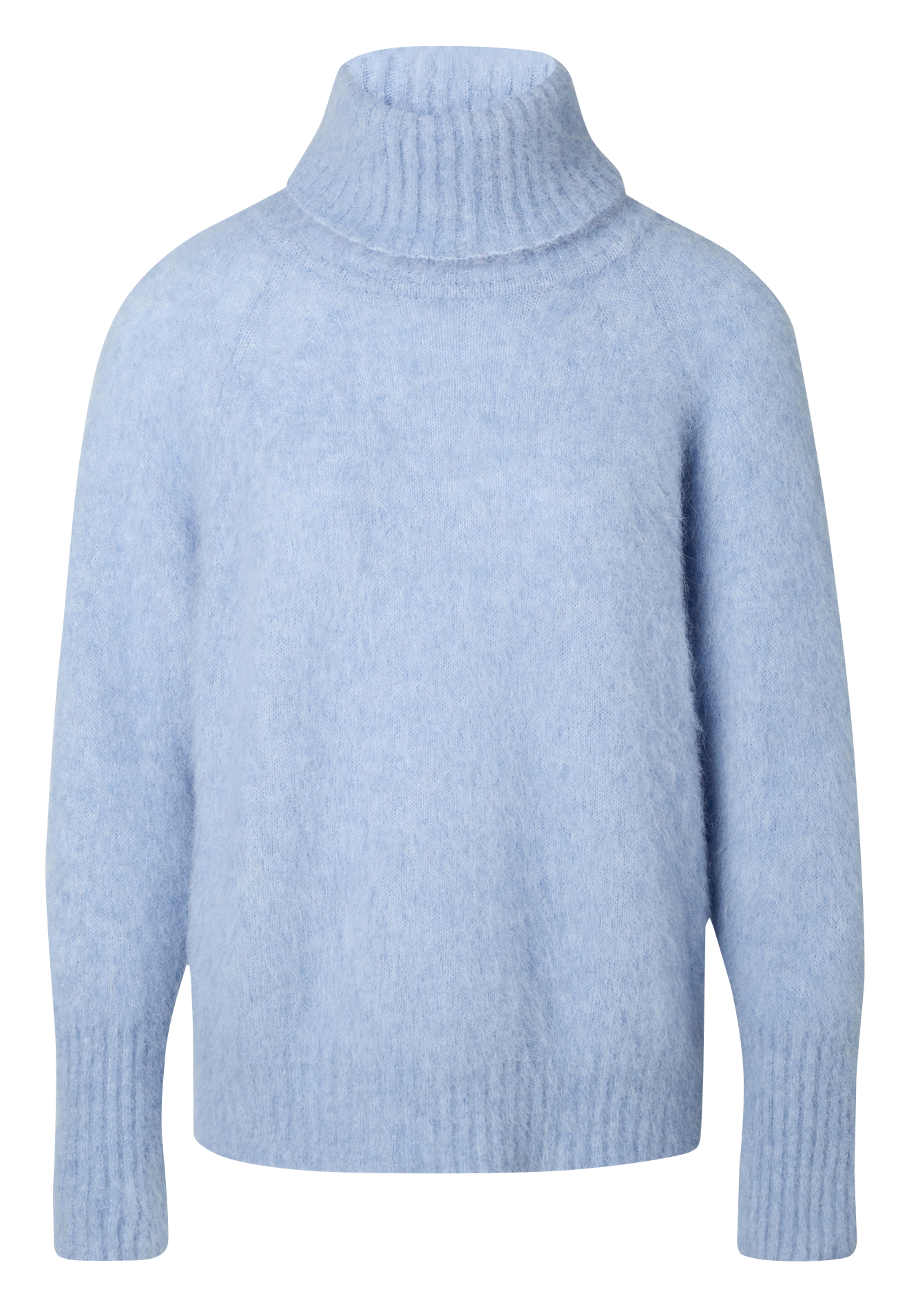 Ruimvallende coltrui | wolblend ZAPA Blauw