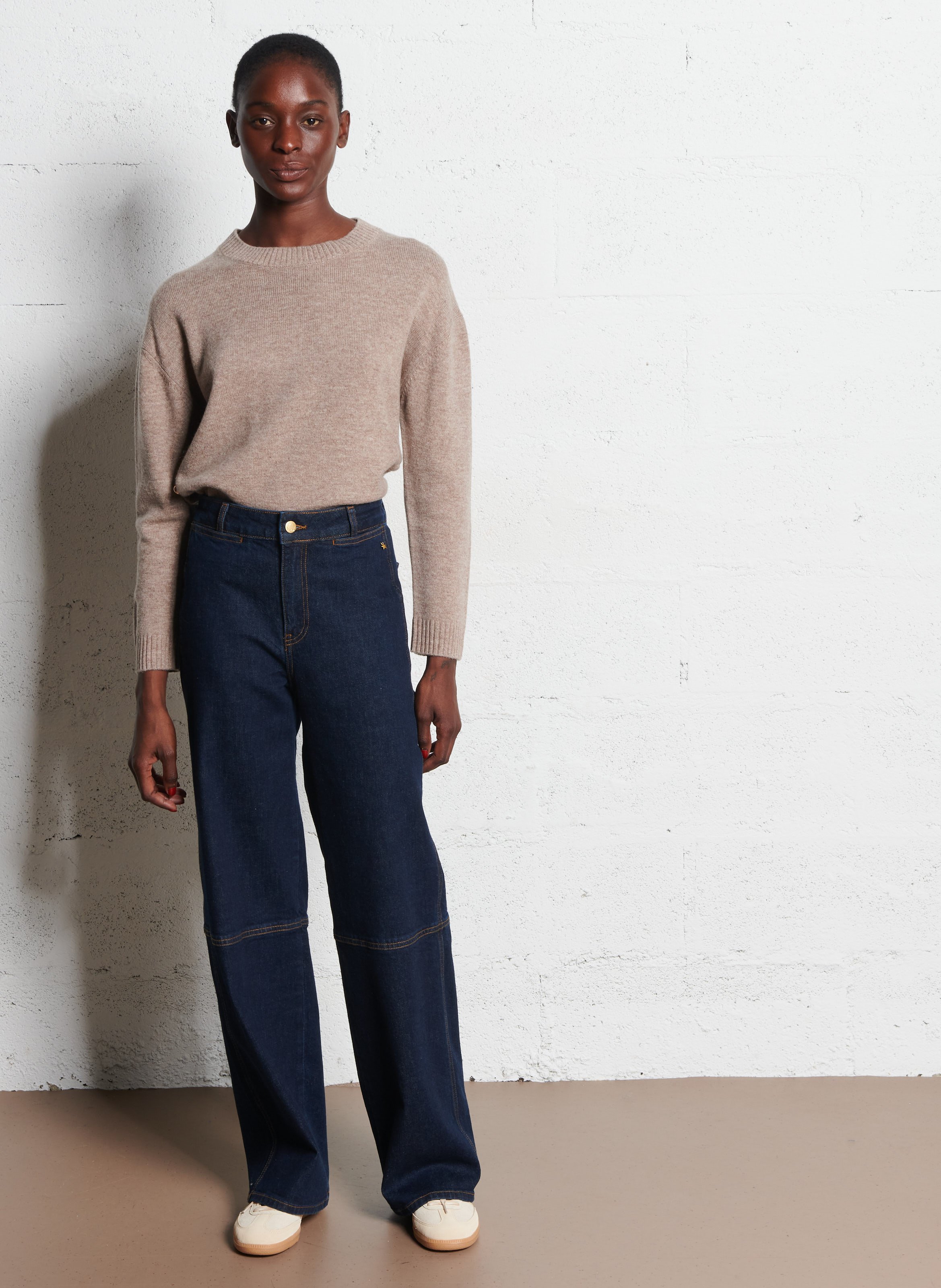 Jean brut large taille haute DES PETITS HAUTS Jean brut