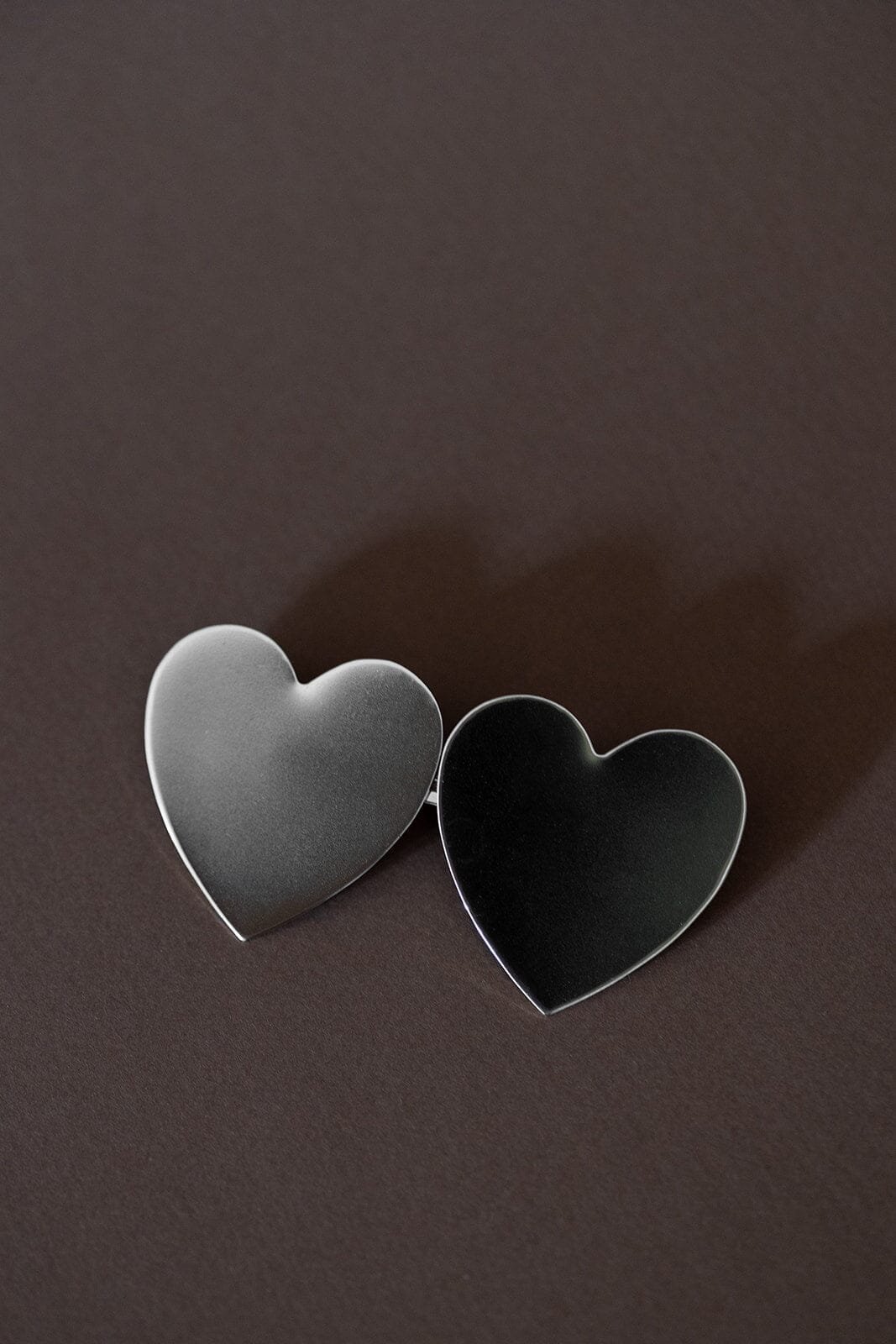 Maxi silver-plated heart barrette MONSIEUR SIMONE Silver