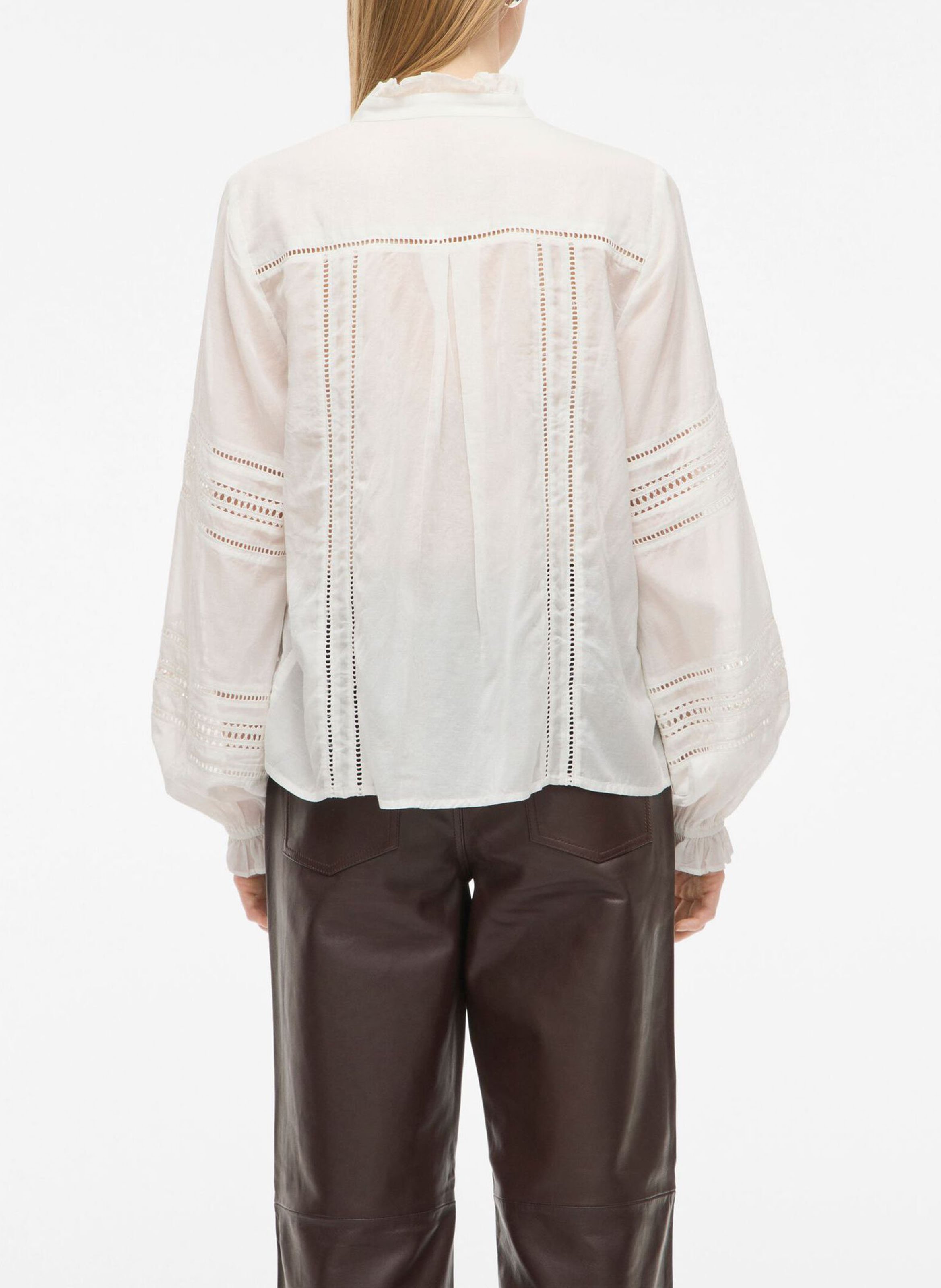 Straight-cut cotton-blend shirt ROUGE EDIT Beige