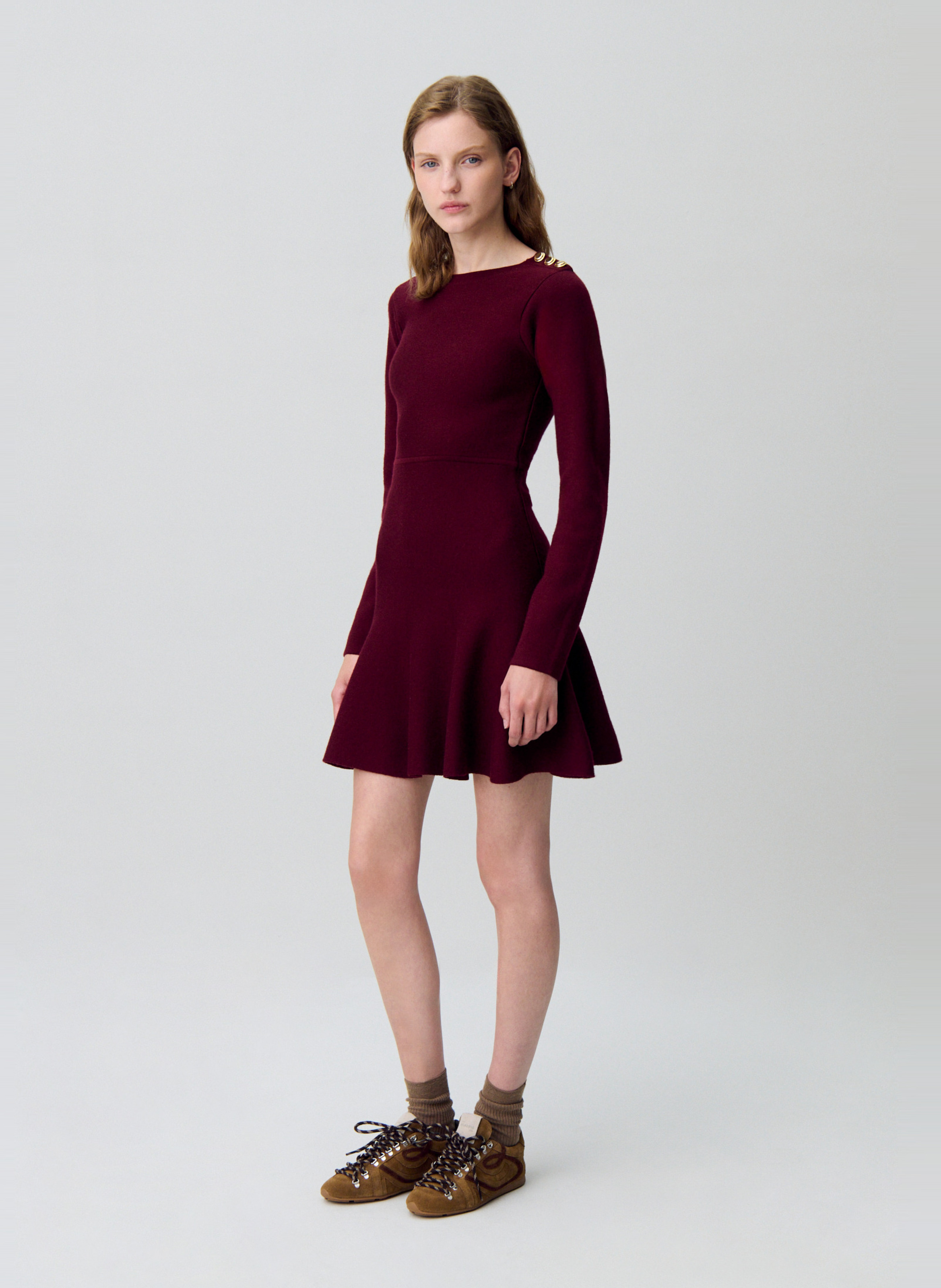 Robe courte col rond CLAUDIE PIERLOT Rouge