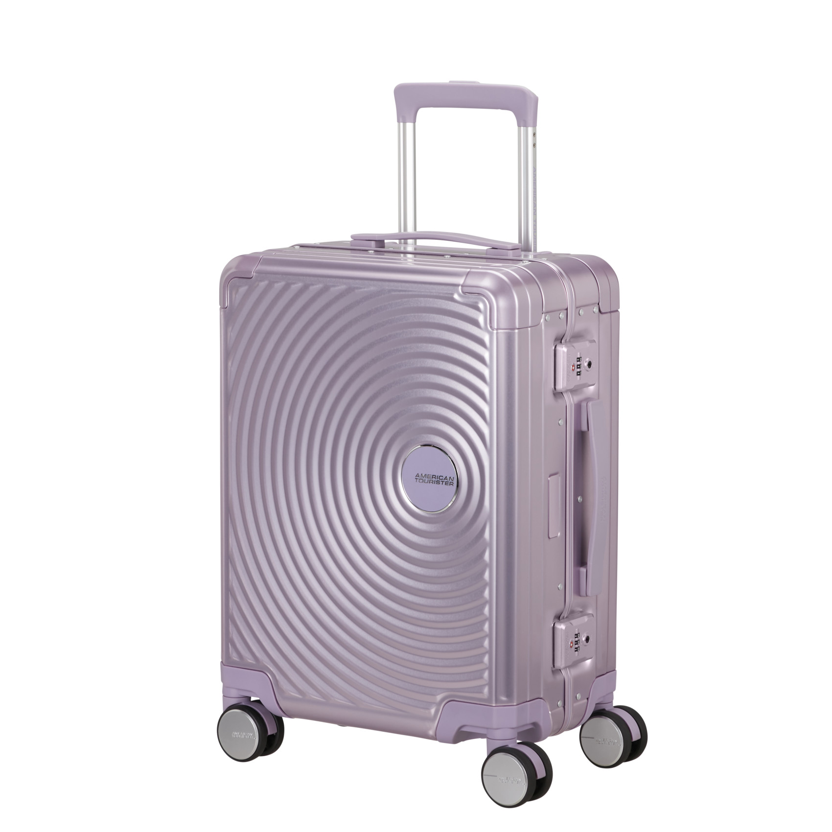 Aluminum suitcase with 4 wheels size S AMERICAN TOURISTER Purple