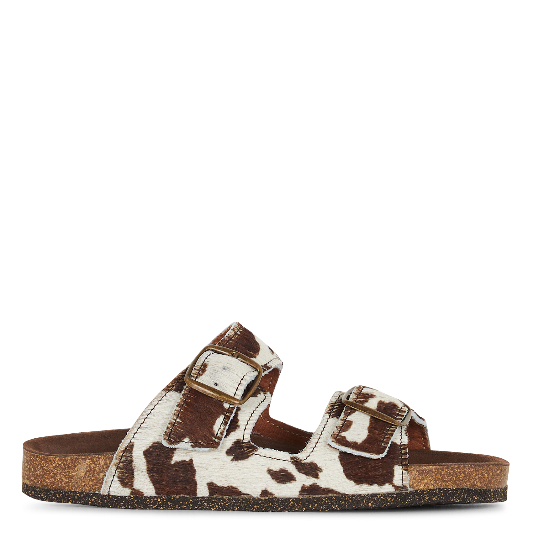 Avarca Berlin - Flache Ledersandalen mit Samt BOSABO