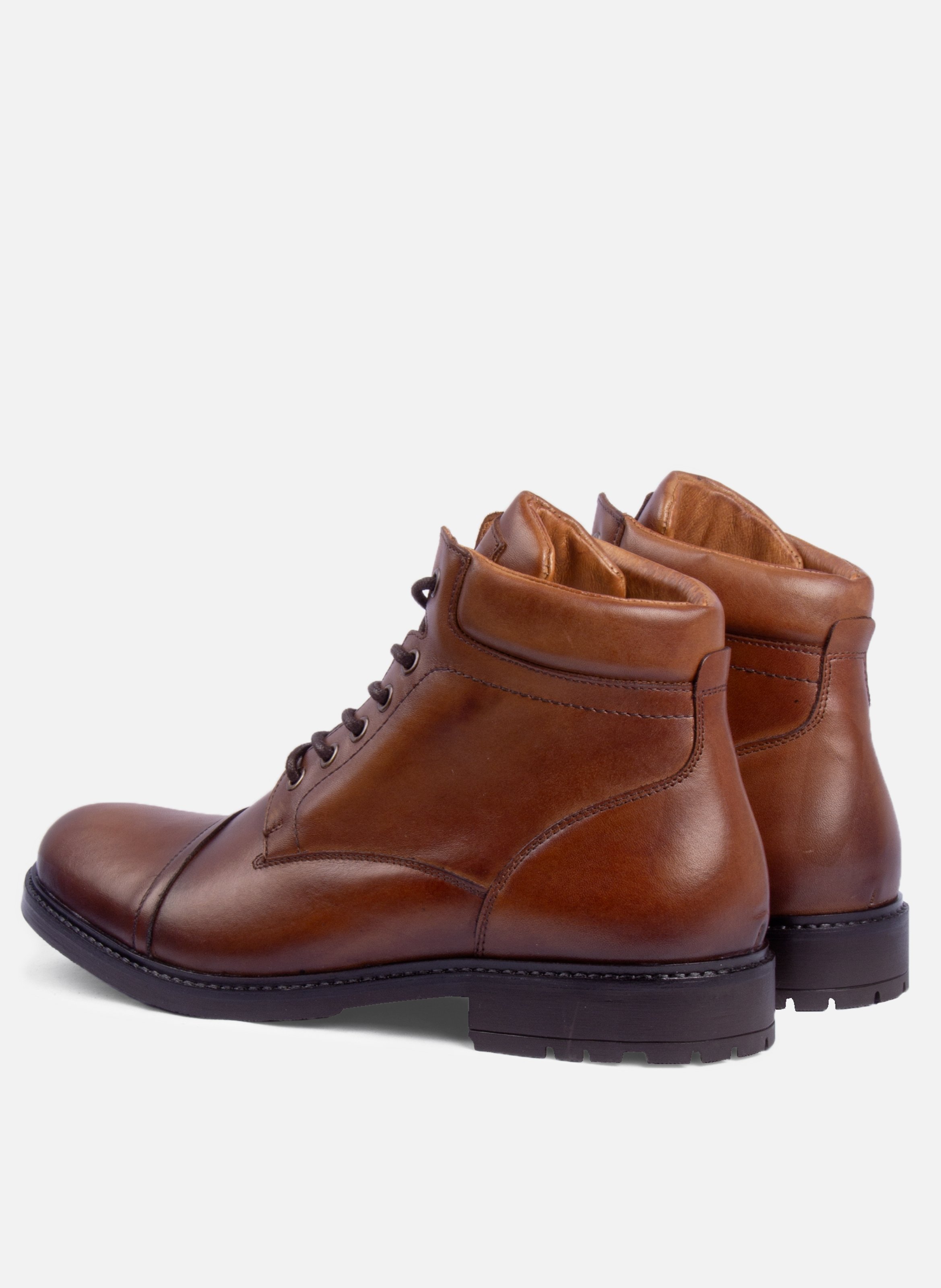Boots rangers Elliot smooth leather cognac JULES & JENN Brown