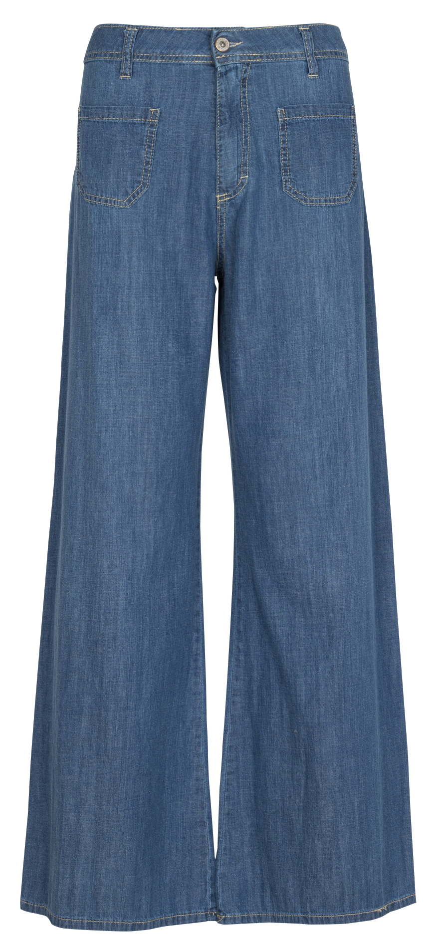 Straight cotton-blend pants PLEASE Blue