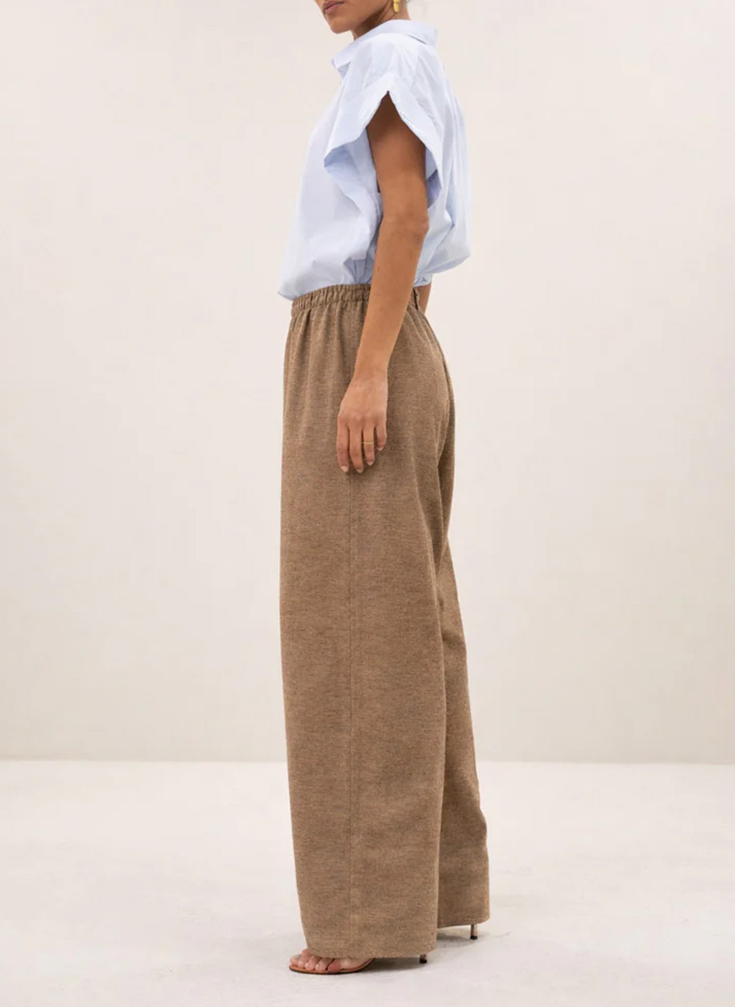 Chemise droite col classique en coton BY BAR Bleu