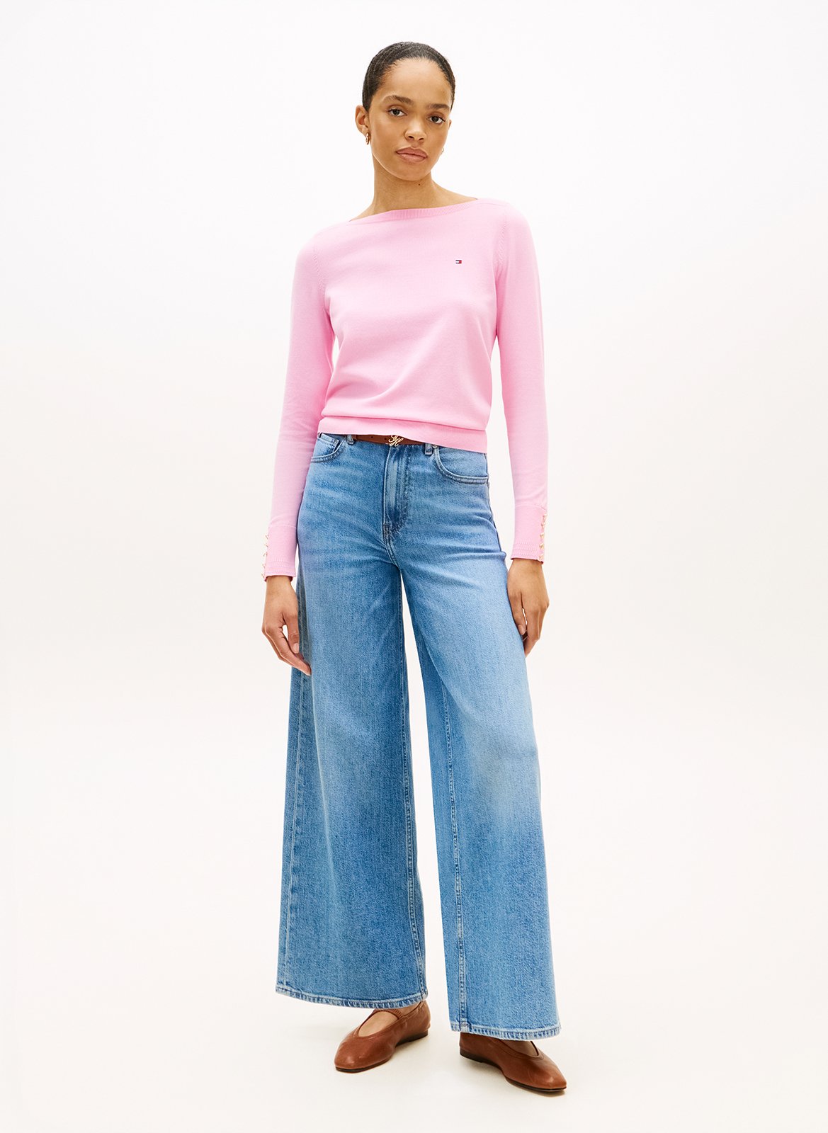 Trui van biologisch katoenmix TOMMY HILFIGER Roze