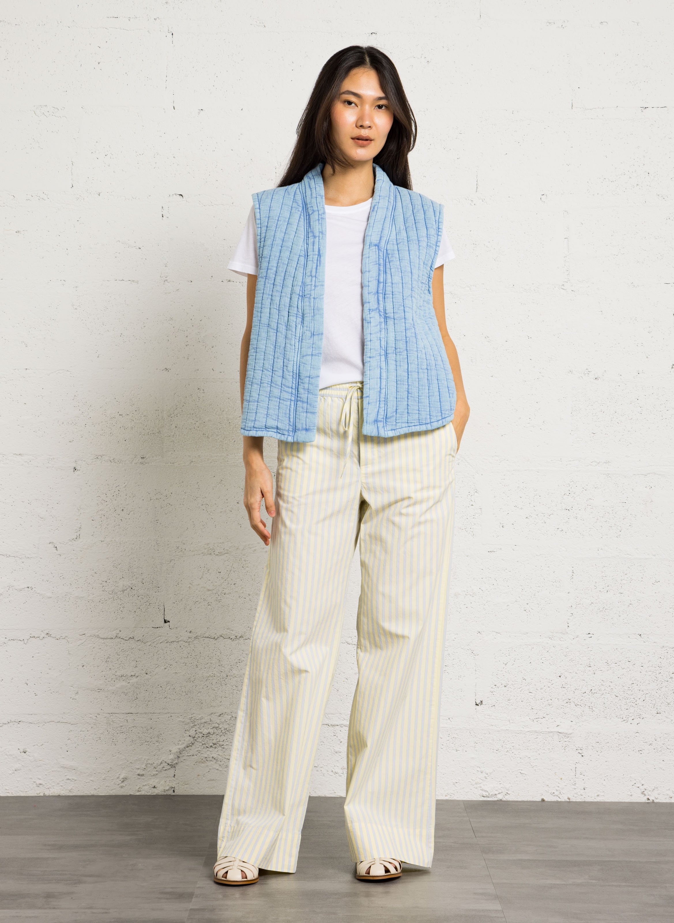 Recht, katoenen T-shirt HARTFORD Wit