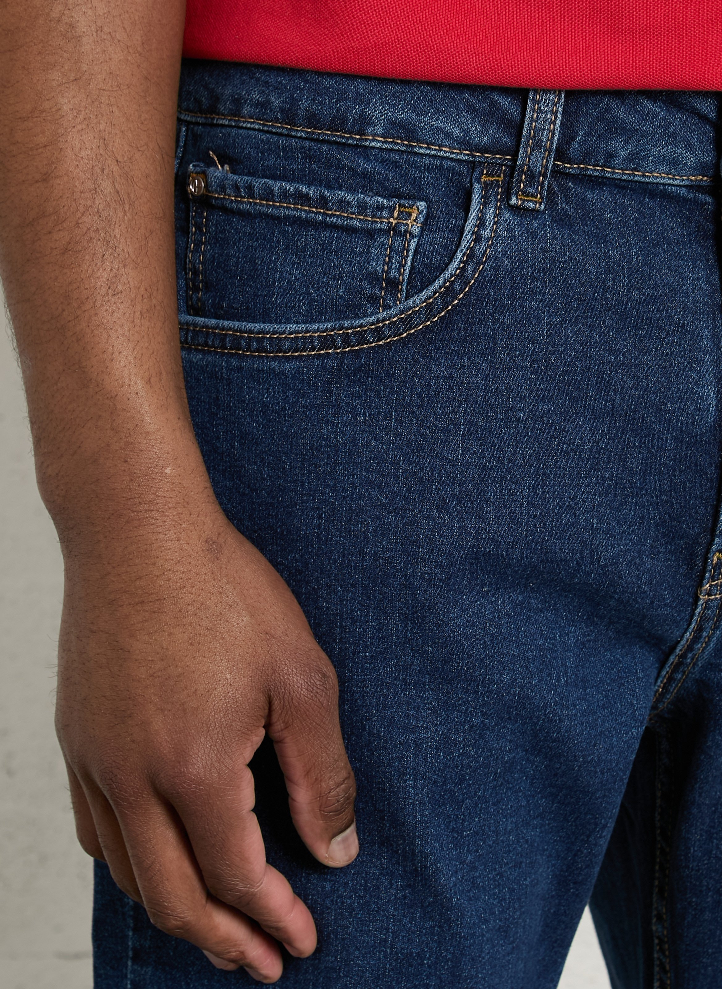 Jean slim en coton mélangé PEPE JEANS Bleu