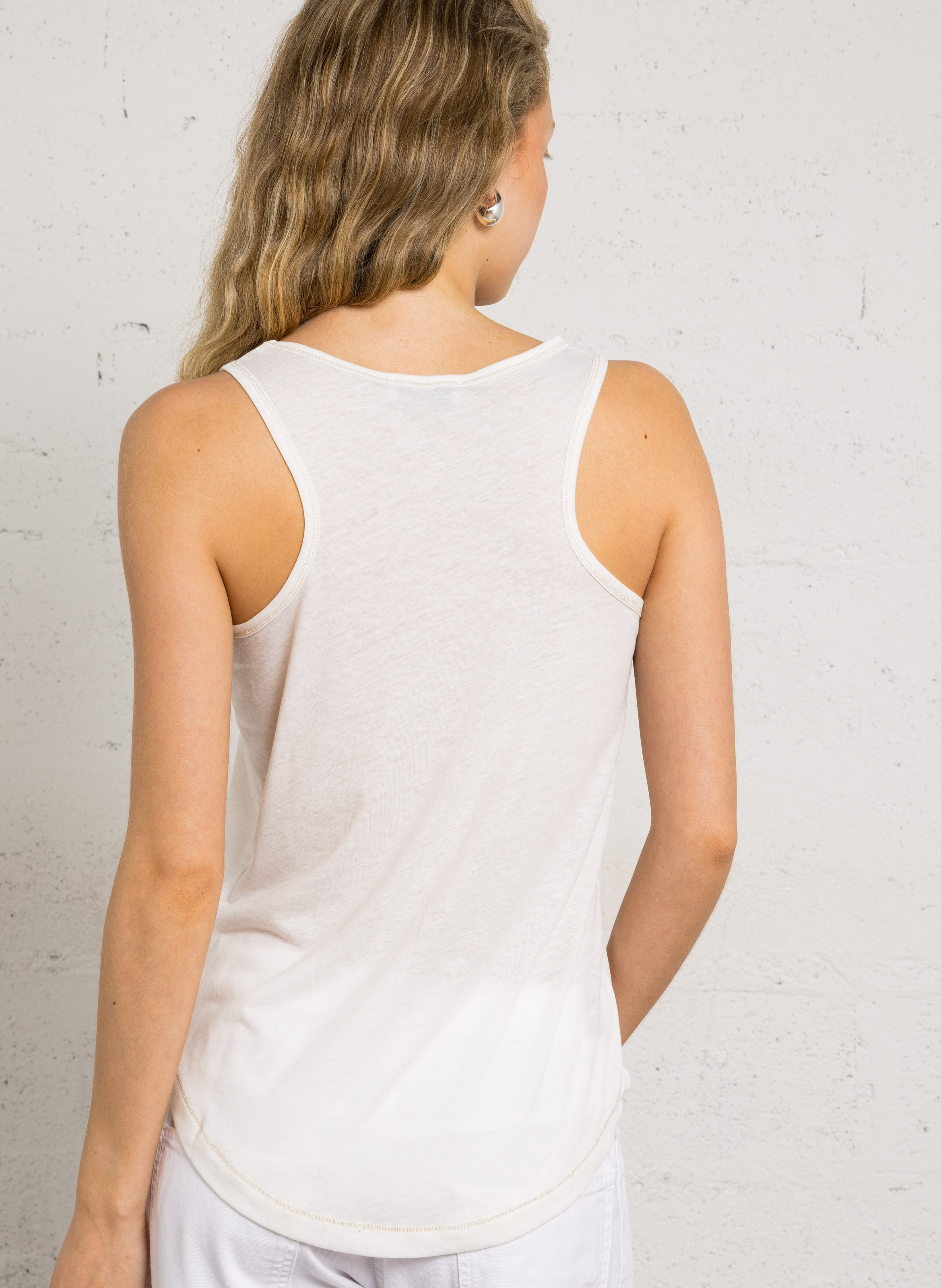 Débardeur col rond LE TEMPS DES CERISES Blanc