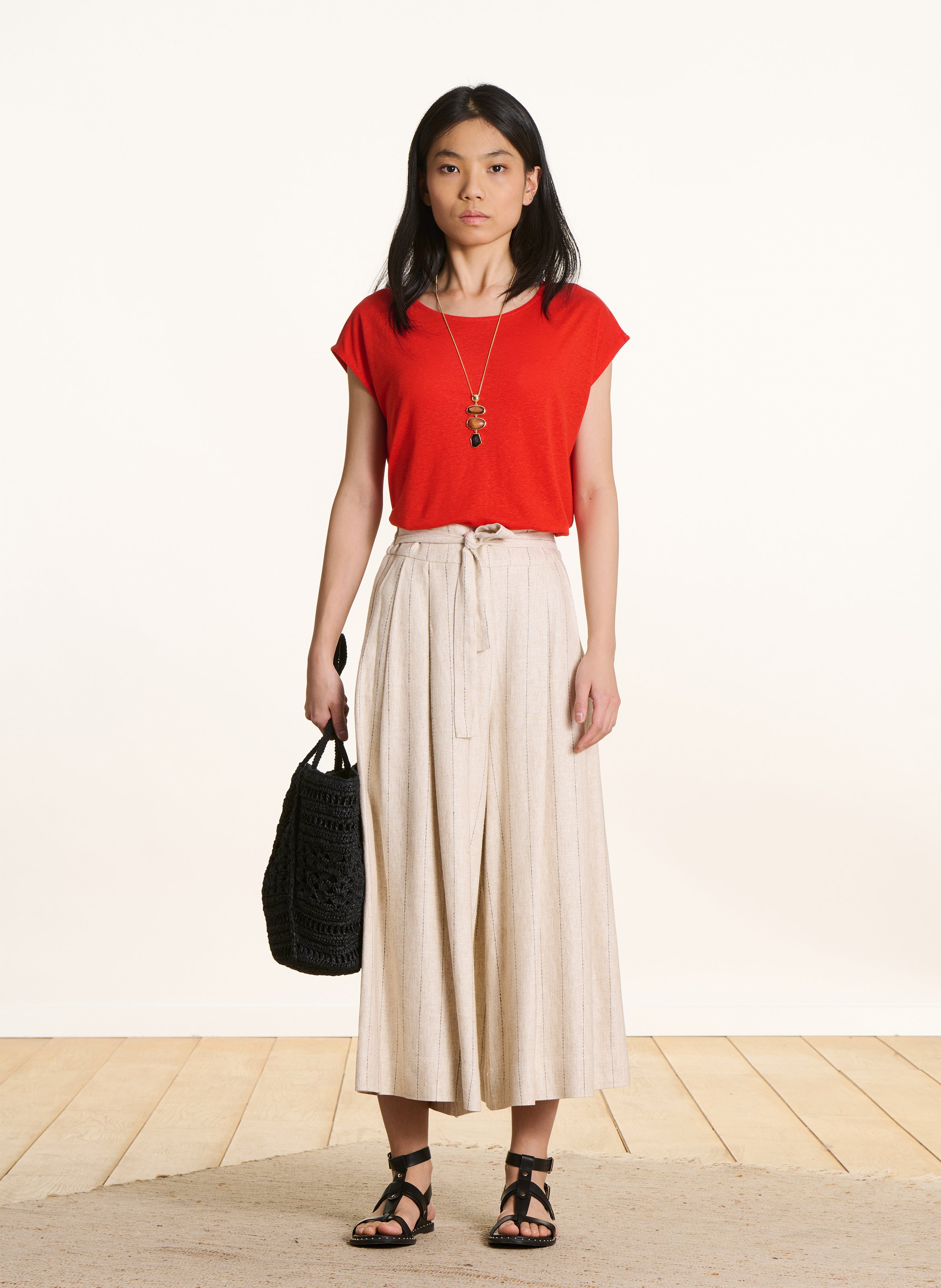 Tee-shirt oversize col rond LA FEE MARABOUTEE Rose