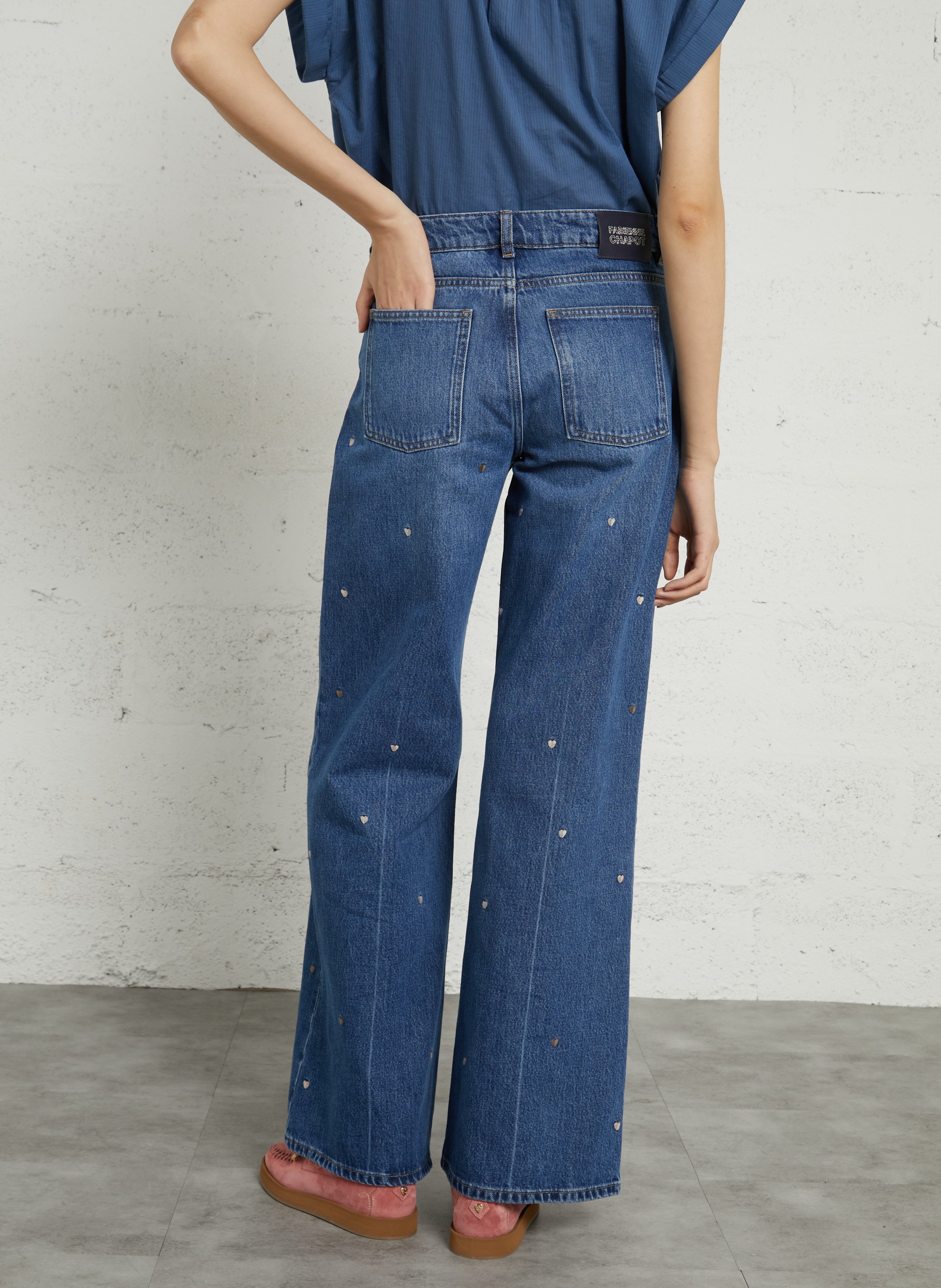 Bio-Baumwoll-Schlaghose FABIENNE CHAPOT Blau