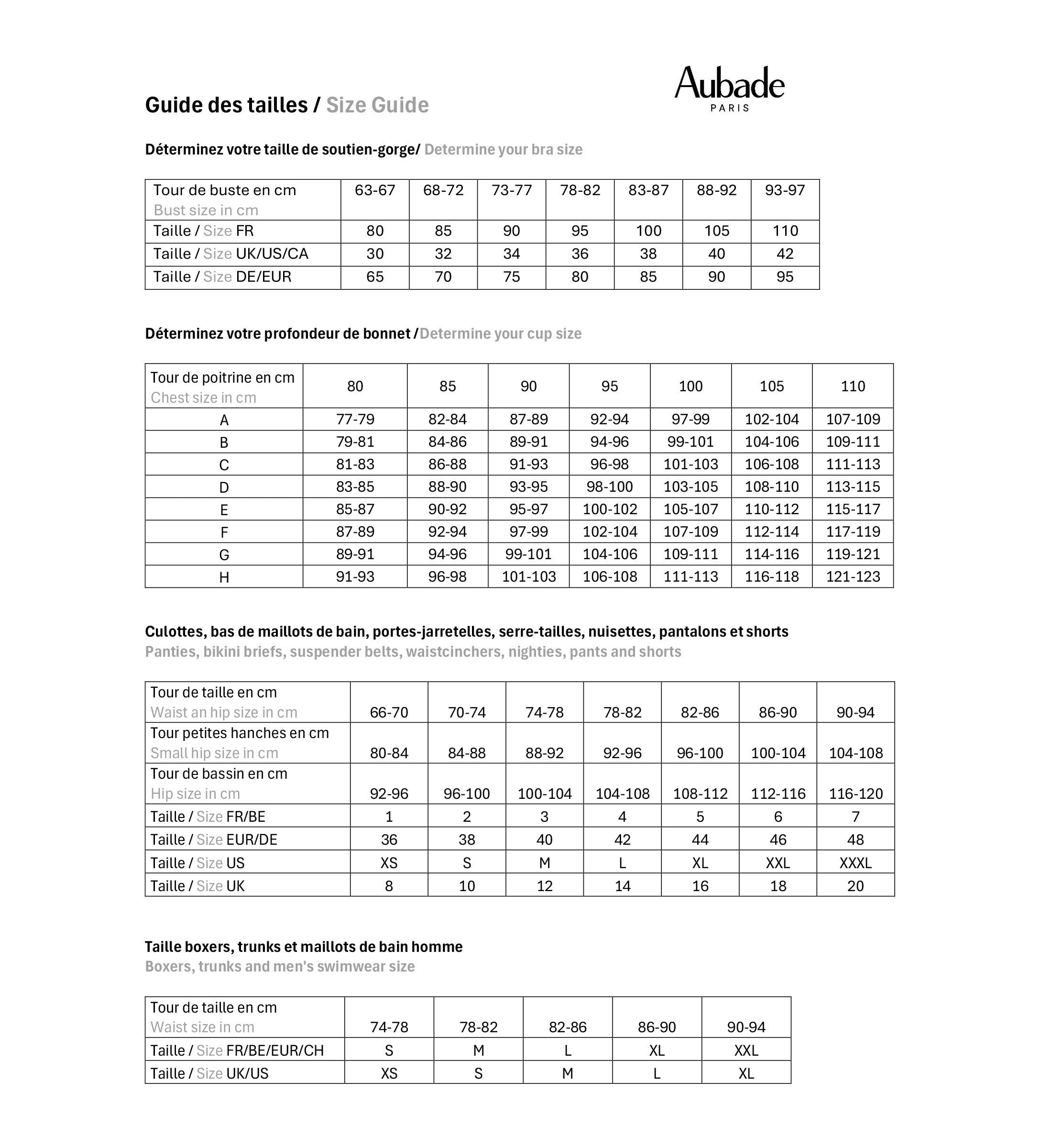 Italian panties AUBADE Golden