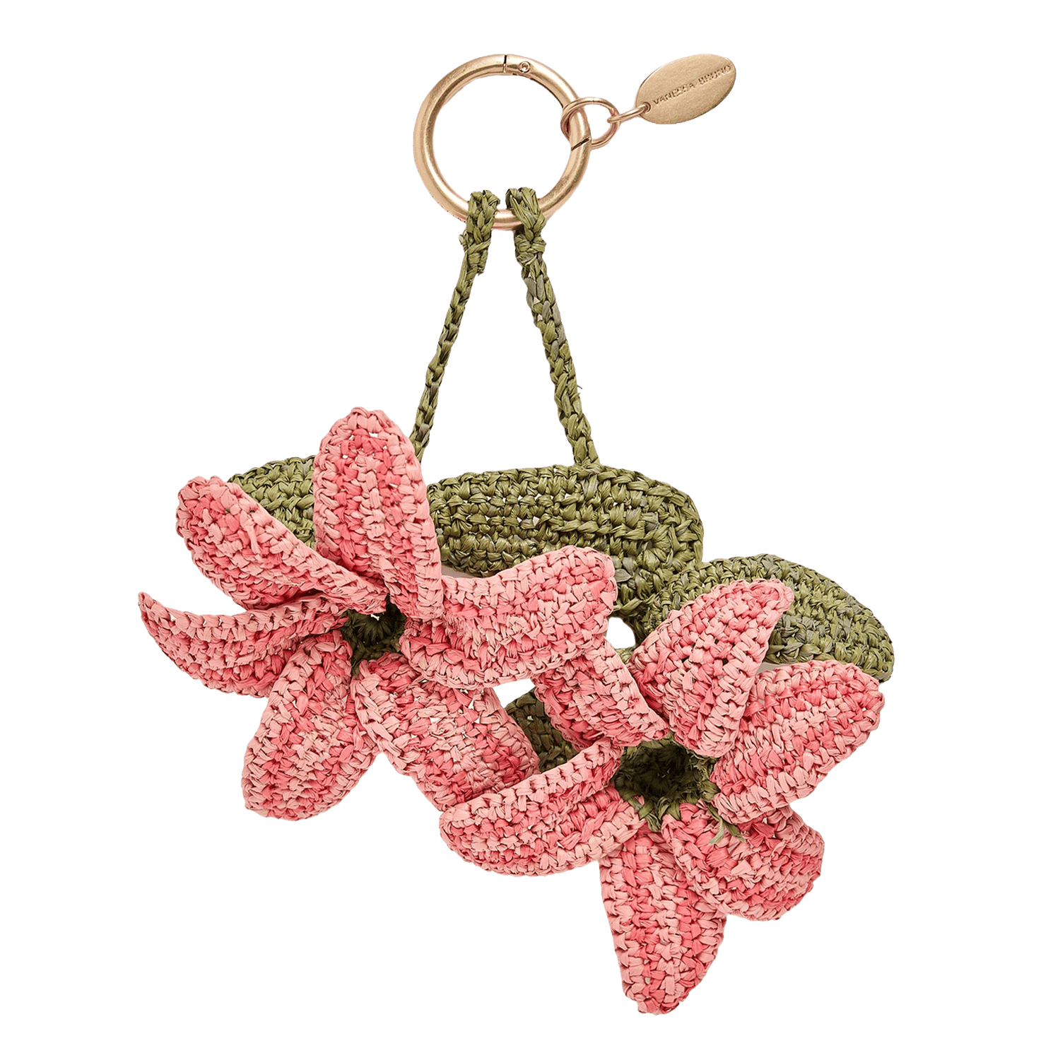 Charms adorned with raffia flowers VANESSA BRUNO Pink