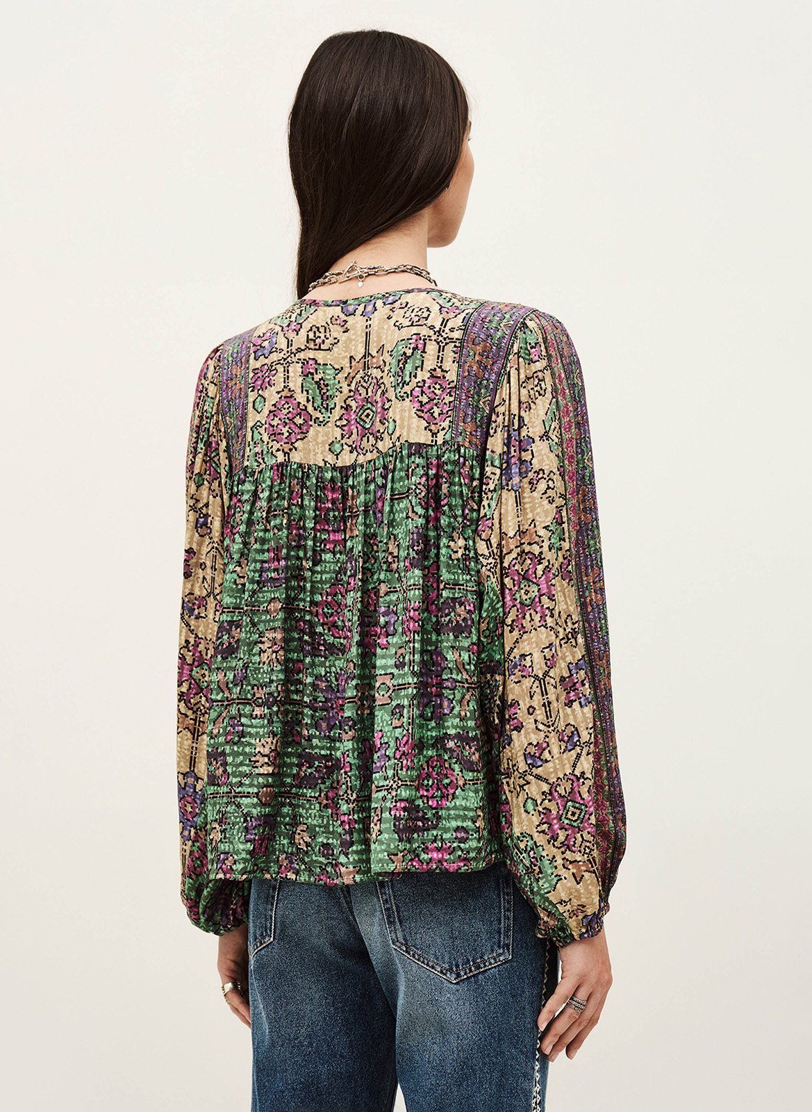 Blouse ample imprimée BA&SH Vert