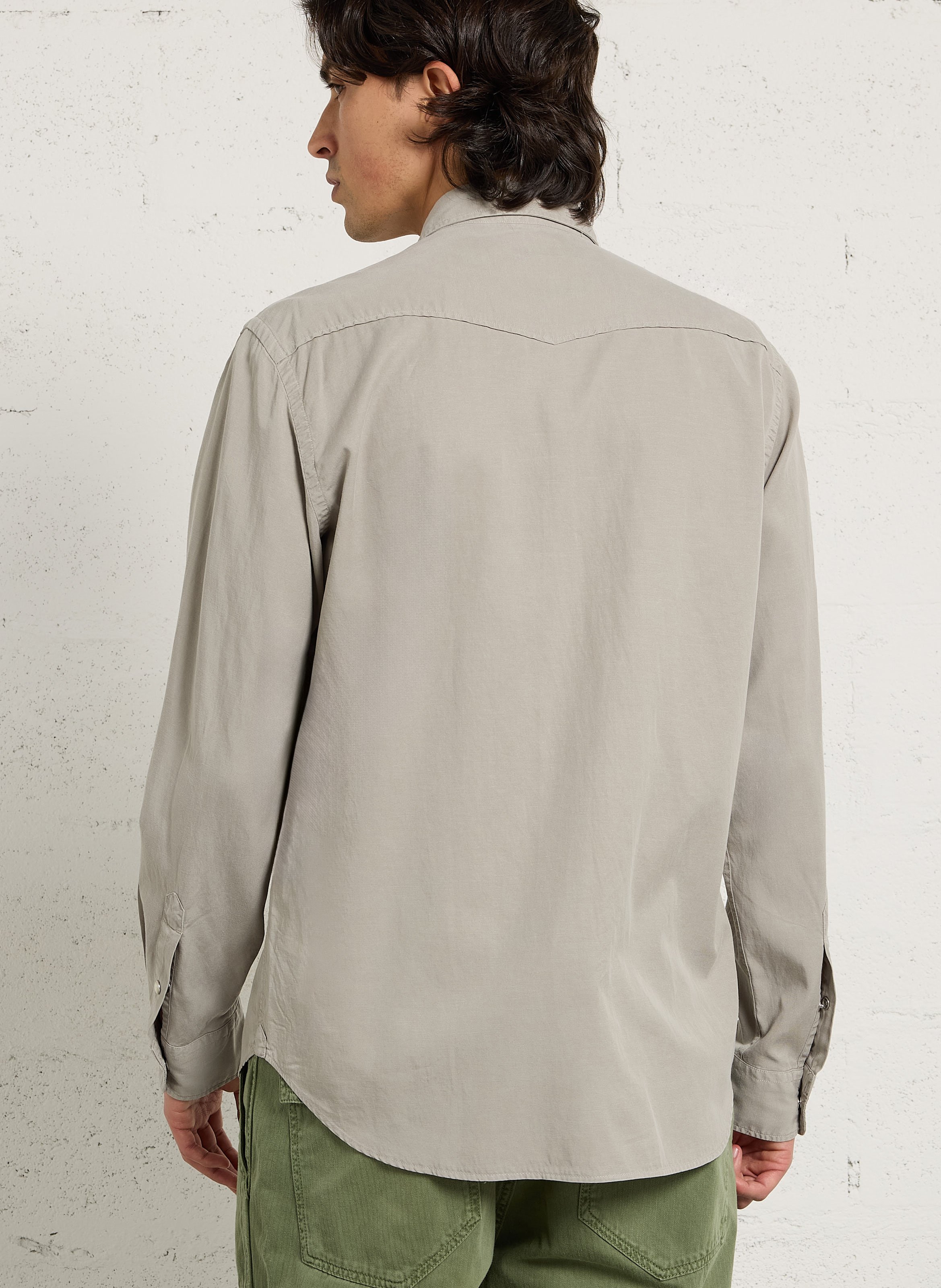 Bedrucktes Hemd mit klassischem Kragen HARTFORD Beige