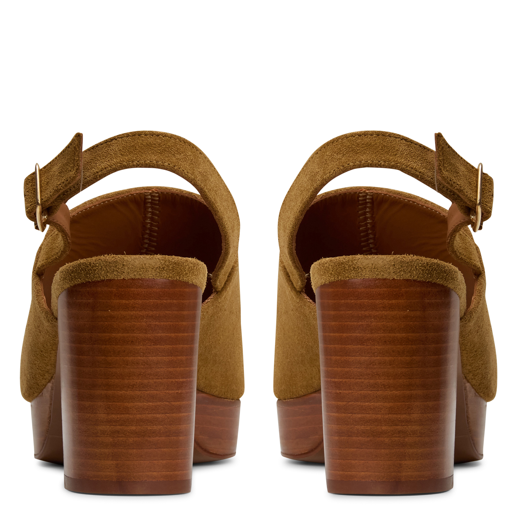 Sandalen aus Veloursleder mit Absatz RIVECOUR Braun