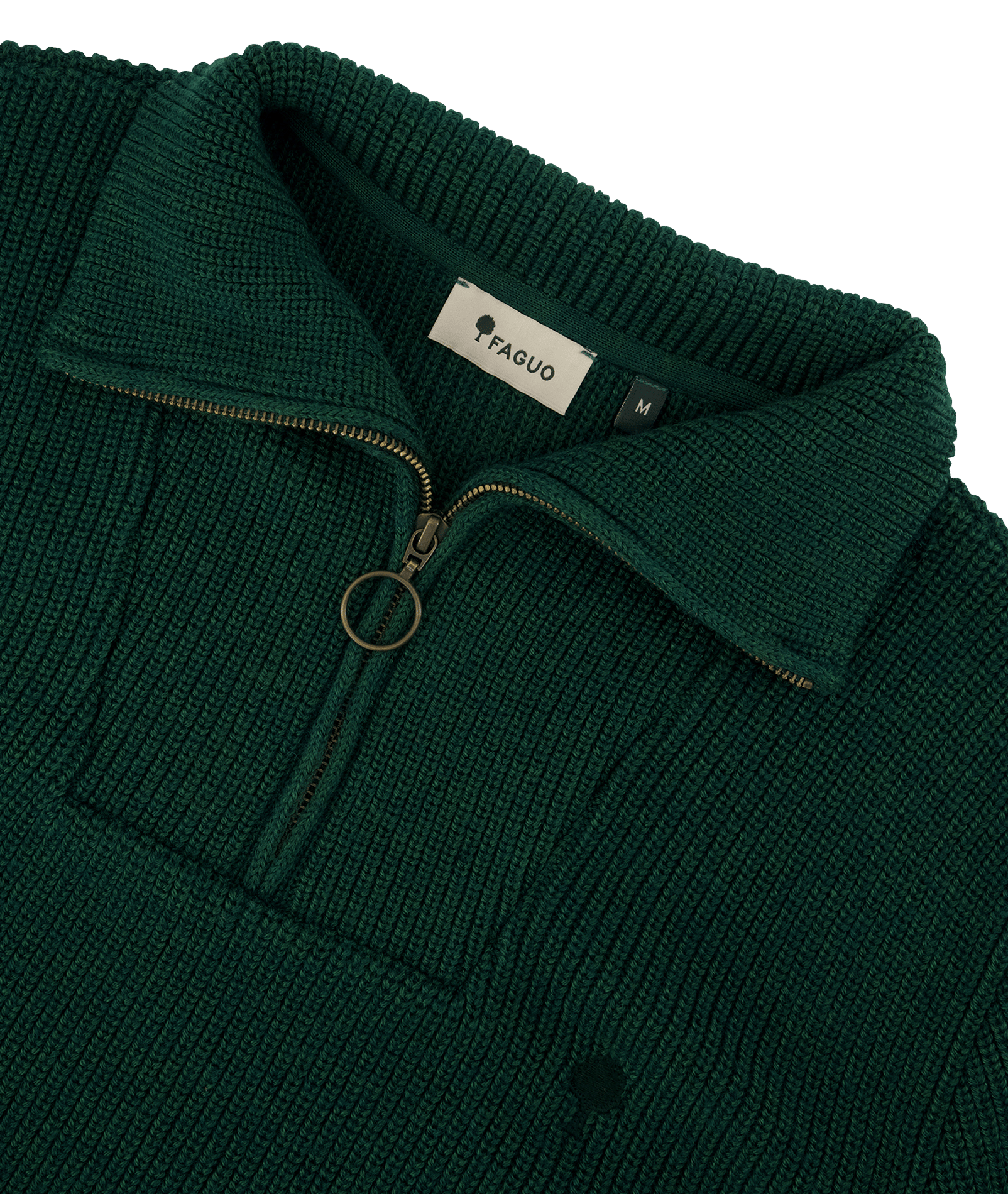 Pull camionneur droit en laine mélangée FAGUO Vert