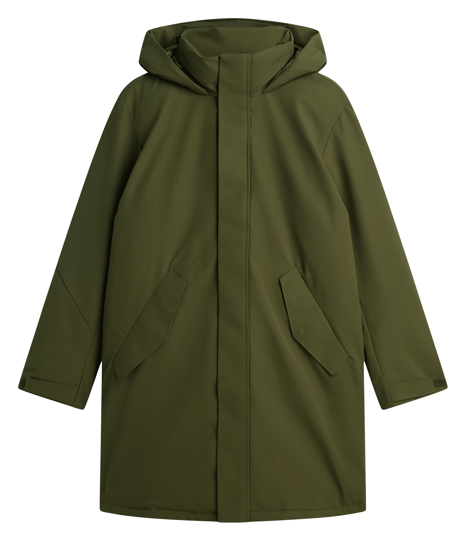 Parka mi-longue à capuche unie TOMMY HILFIGER Vert