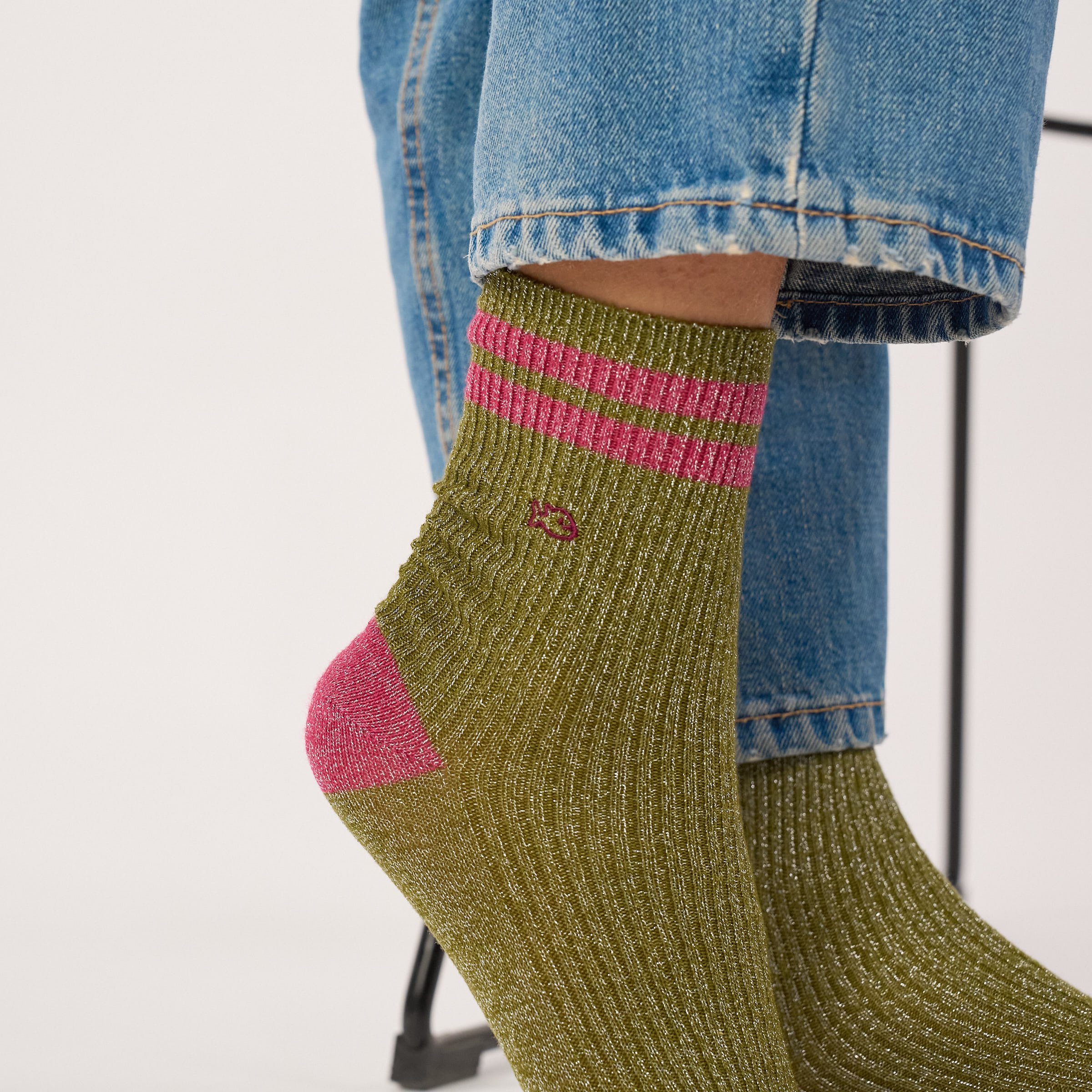 Combed Cotton Vintage Socks BILLYBELT Khaki