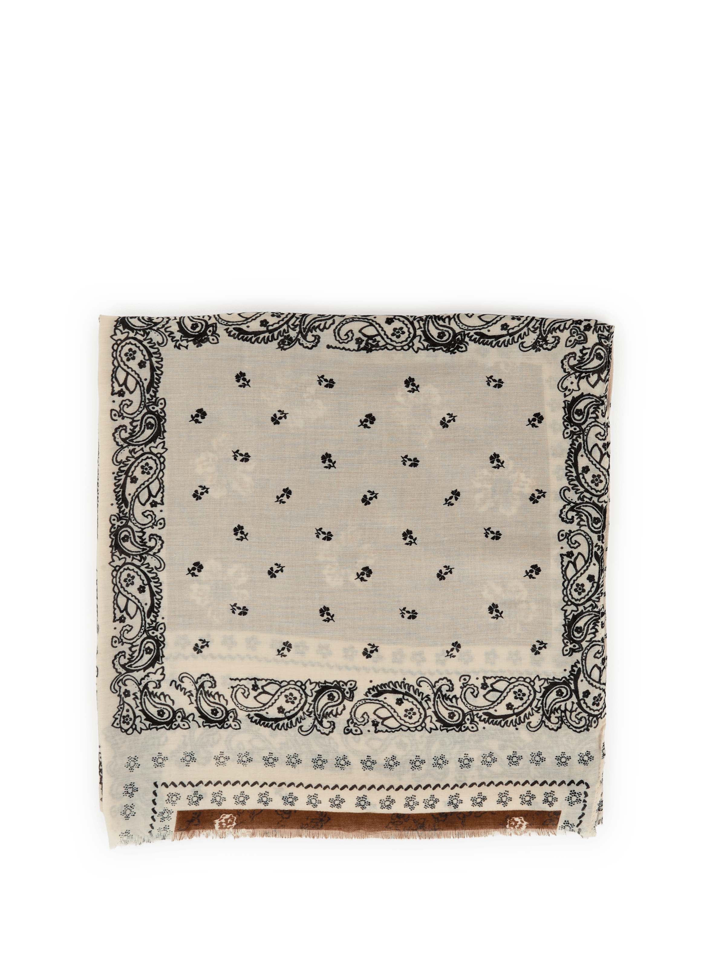 Bandana patterned scarf AU PRINTEMPS PARIS Beige