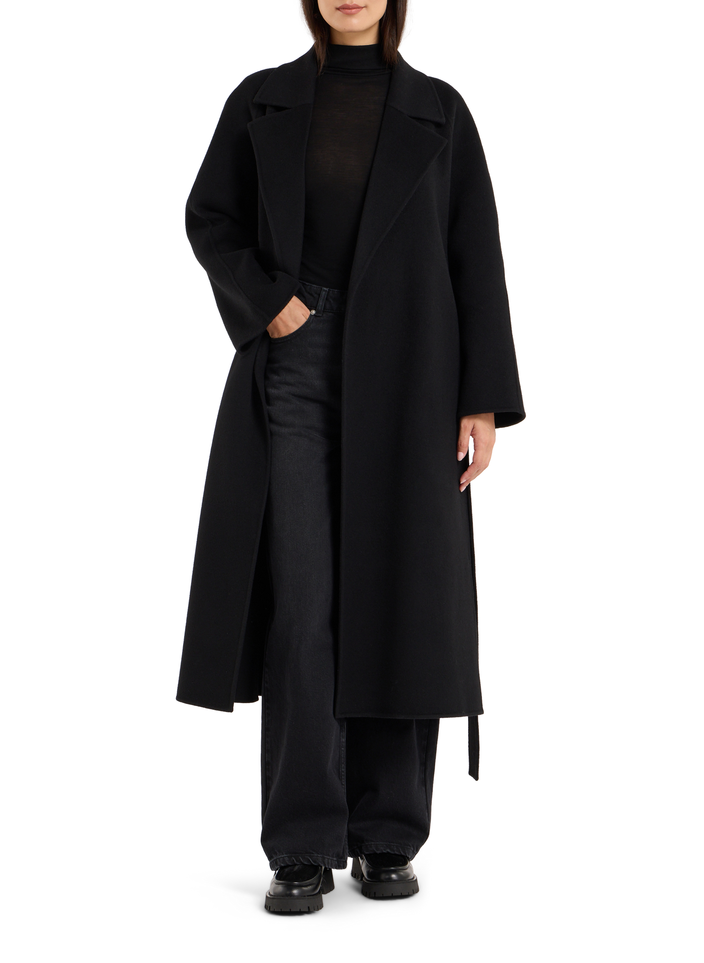 Warmor wool blend warmor coat SAISON 1865 Black