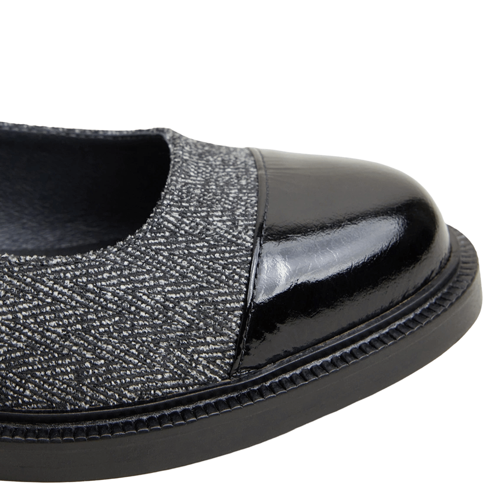 Heeled leather ballet pumps JONAK Grey