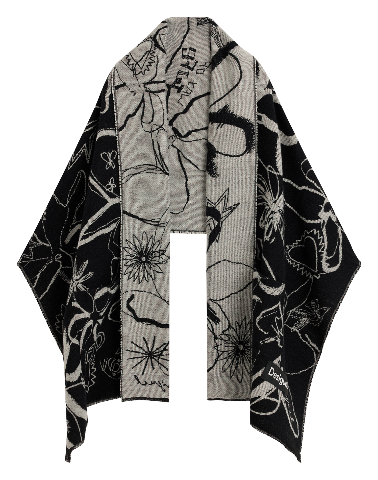 Echarpe  imprimée DESIGUAL Noir