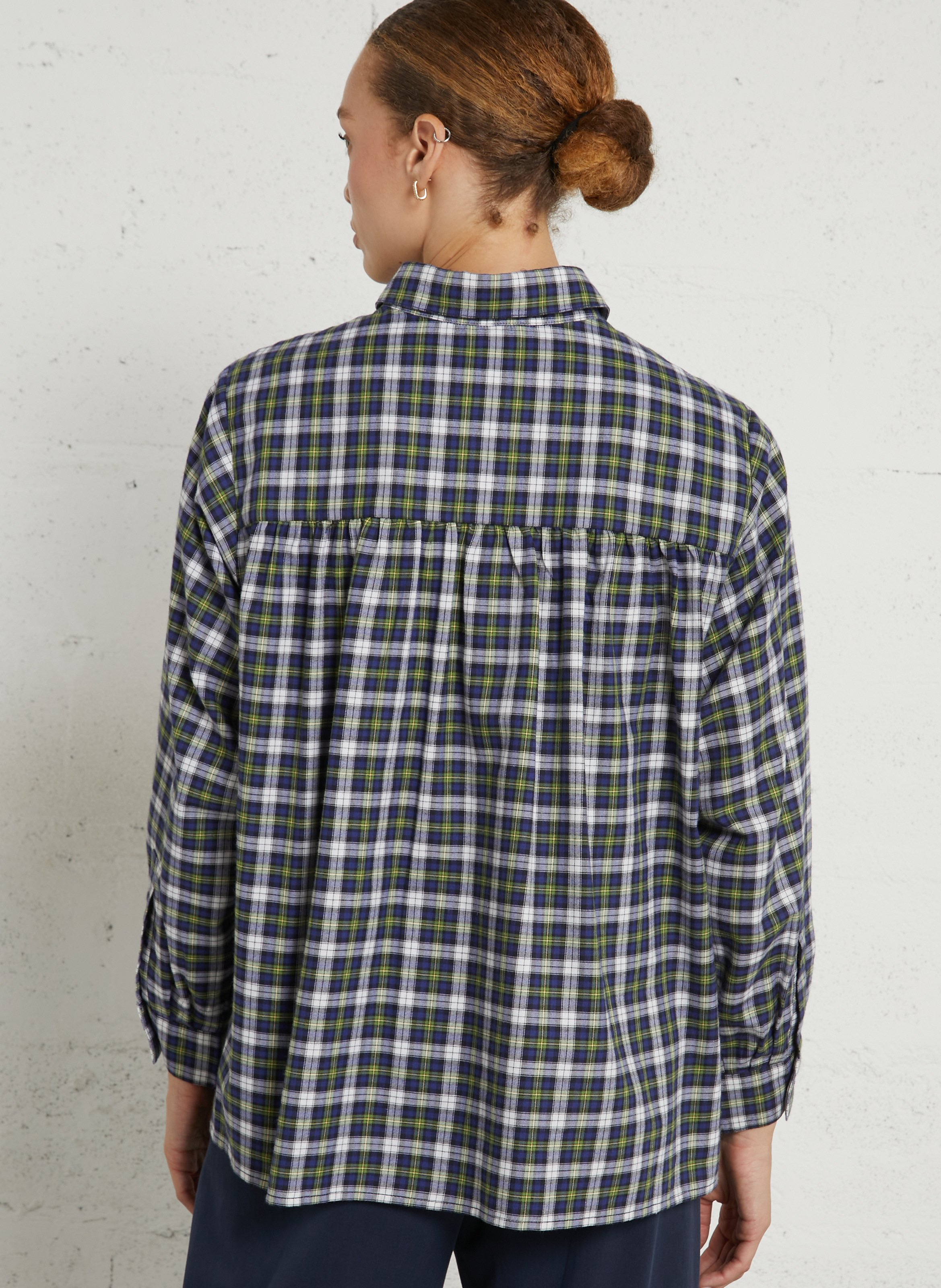 Cotton shirt with classic collar SUZIE WINKLE Blue
