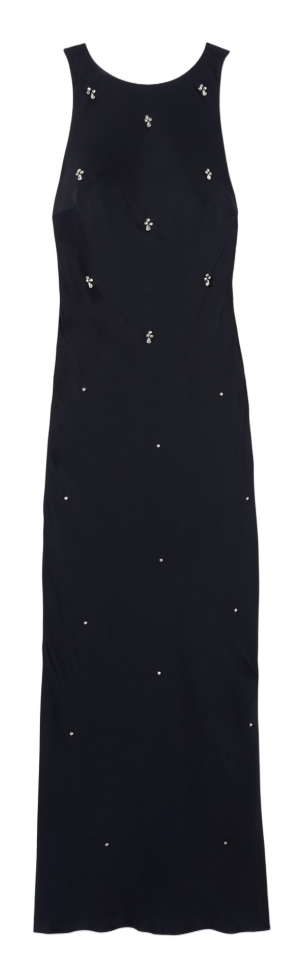 Robe longue droite à strass CLAUDIE PIERLOT Bleu