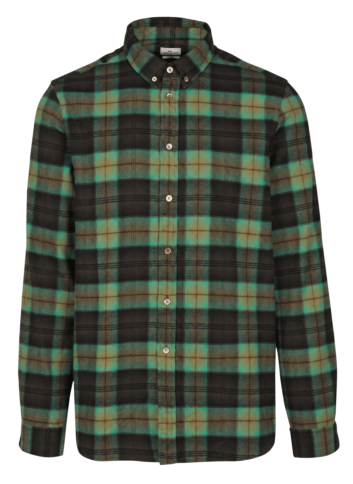 Straight American collar checked shirt PAUL SMITH Green