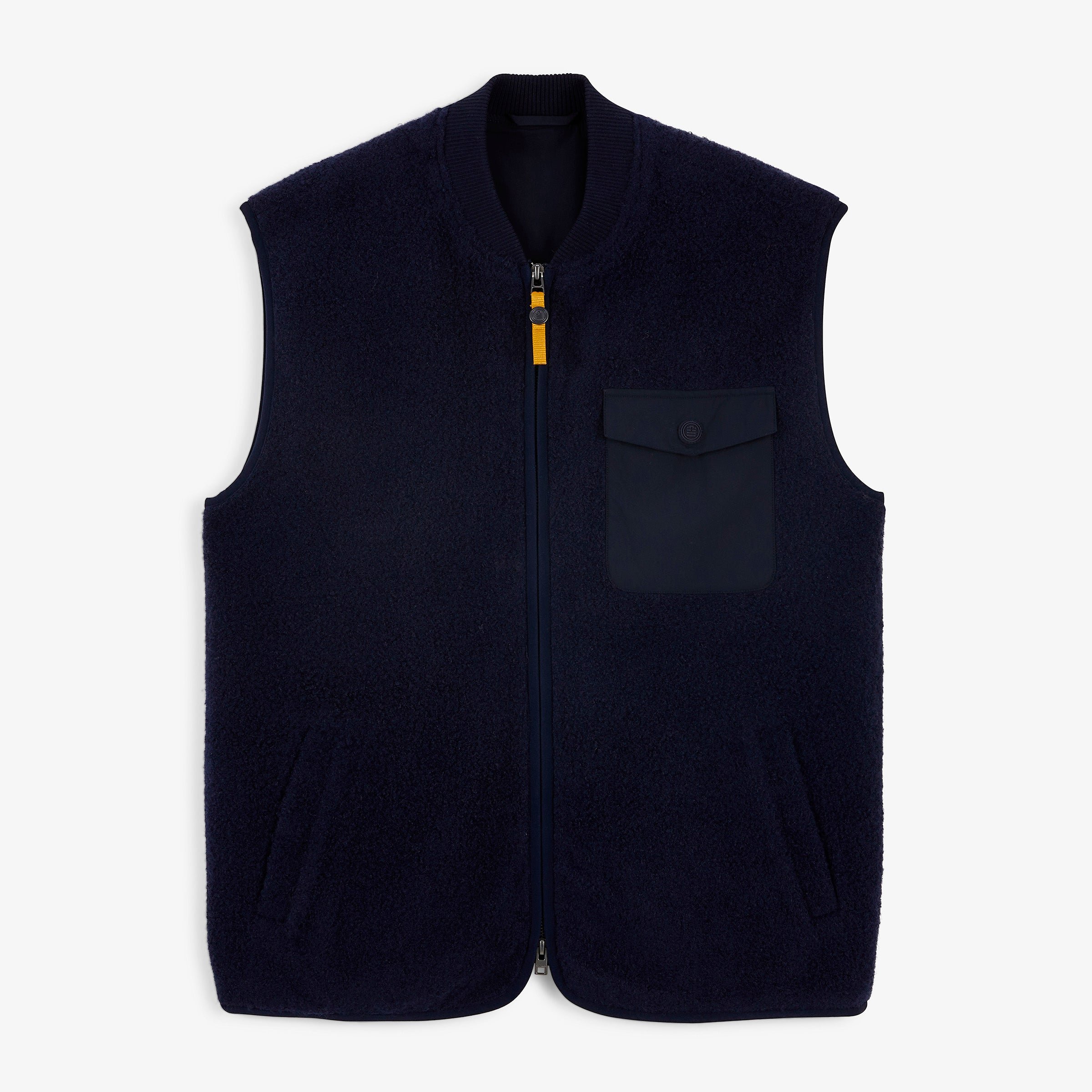 Navy blue sleeveless MARCEL fleece vest SERGE BLANCO Blue