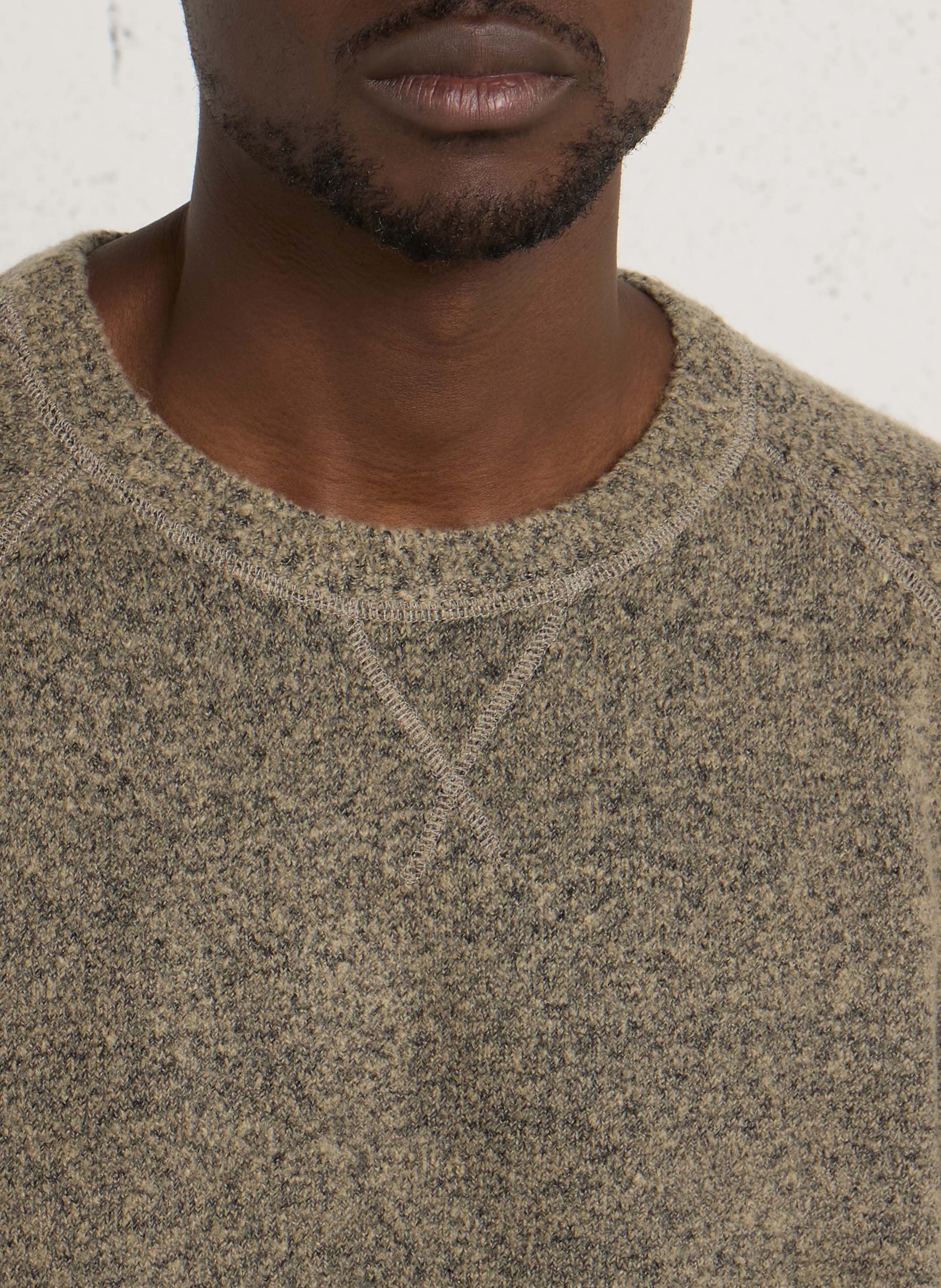 Crew-neck knit sweater LE TEMPS DES CERISES Green