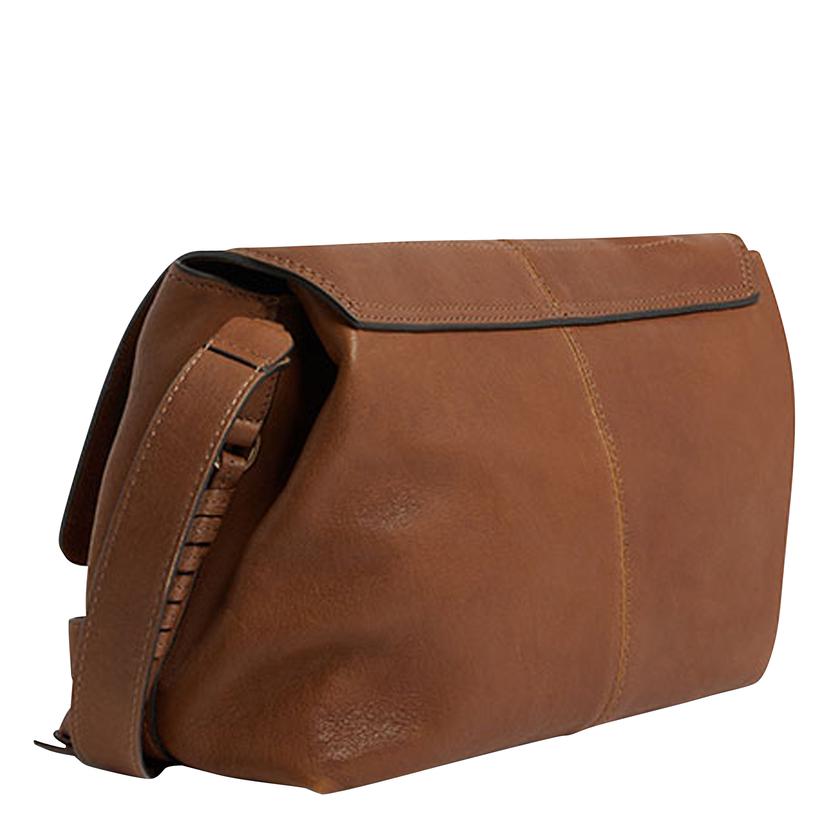 Sac bandoulière en cuir souple  Marron